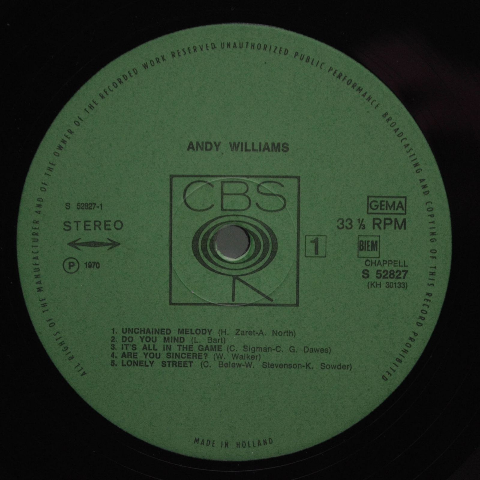 Andy Williams — Andy Williams, 1970