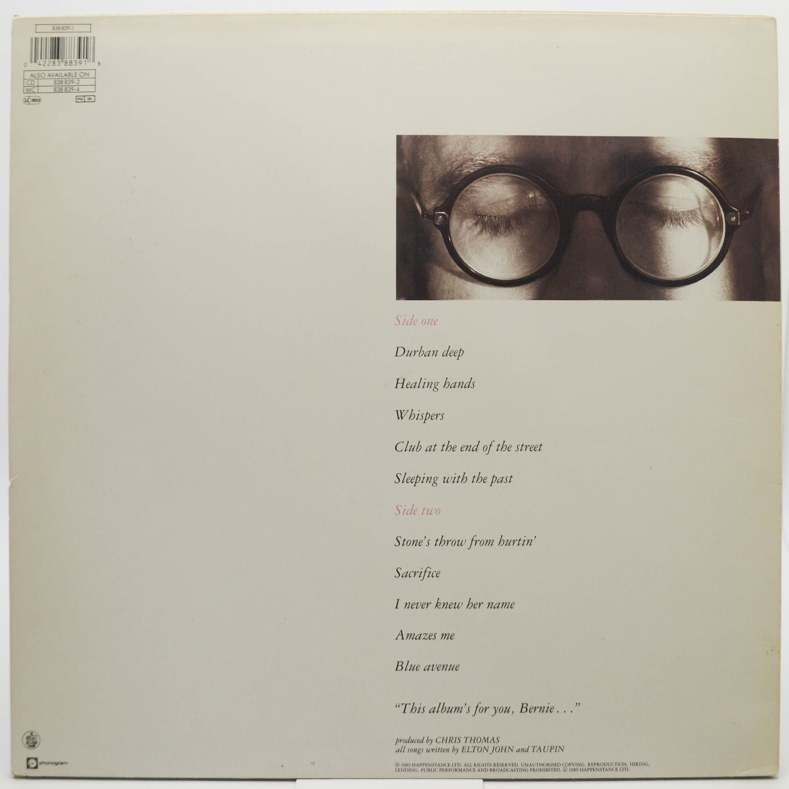 Elton John — Sleeping With The Past, 1989