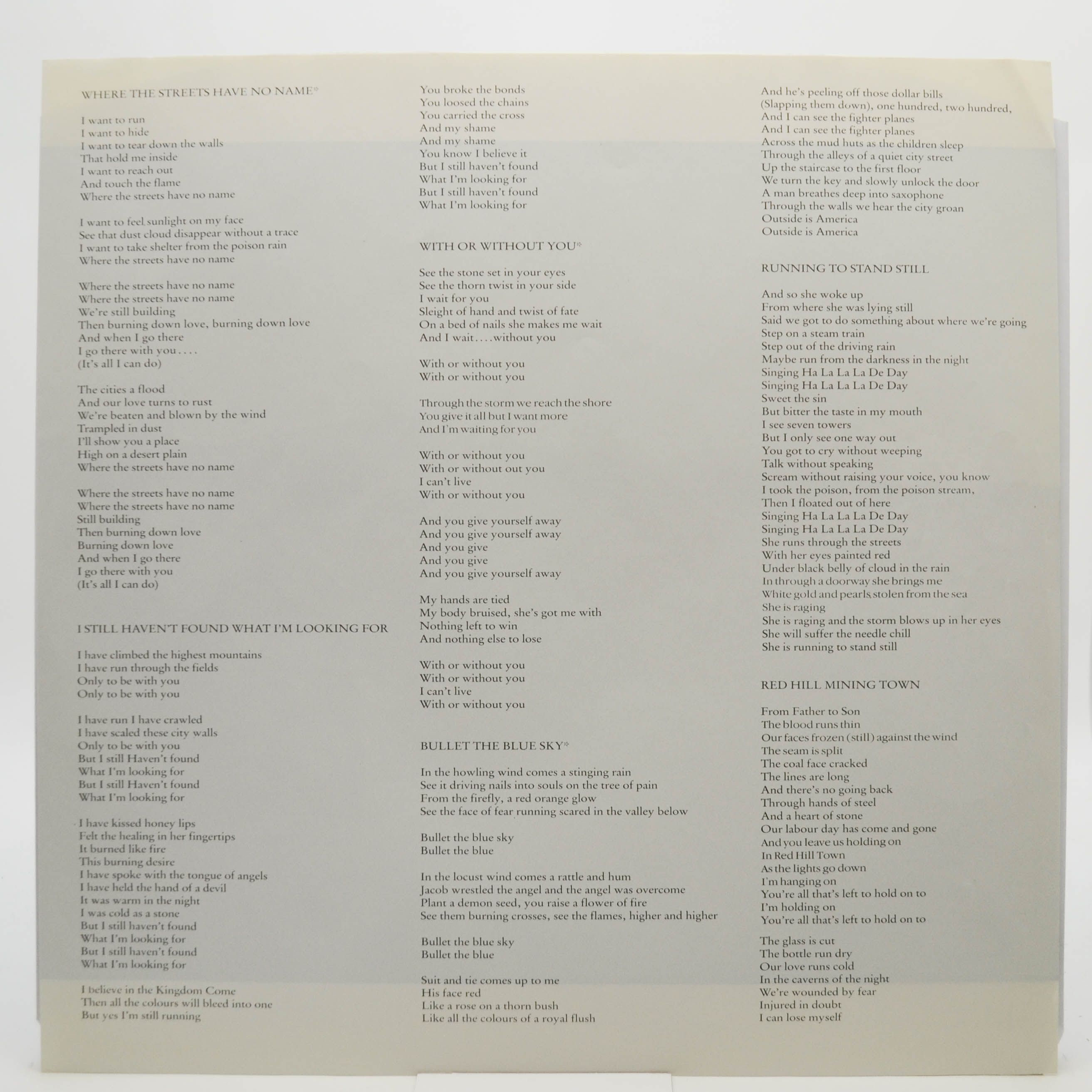 U2 — The Joshua Tree, 1987