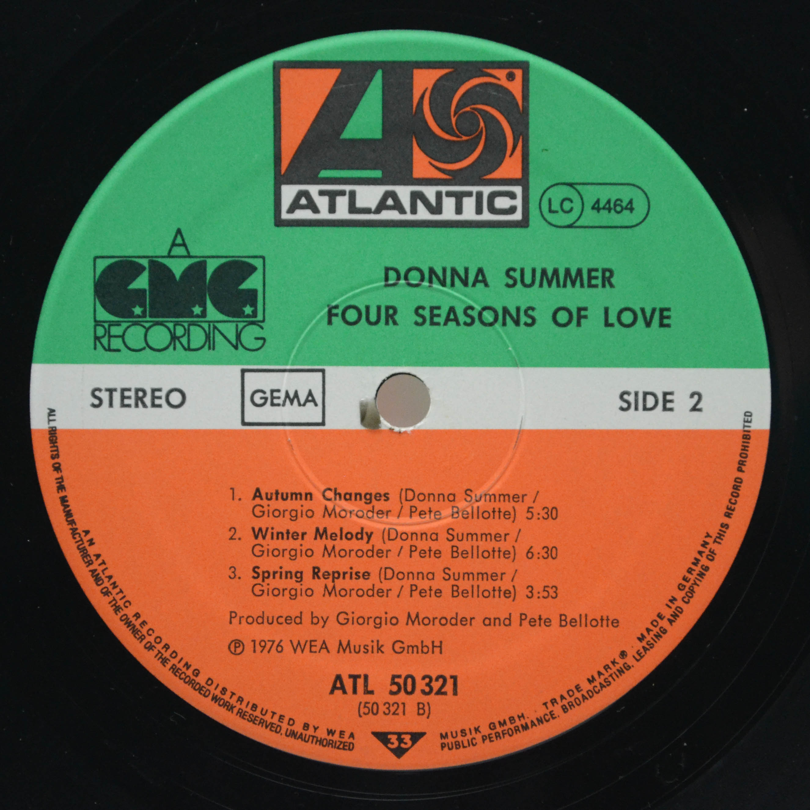 Donna Summer — Four Seasons Of Love (poster), 1977