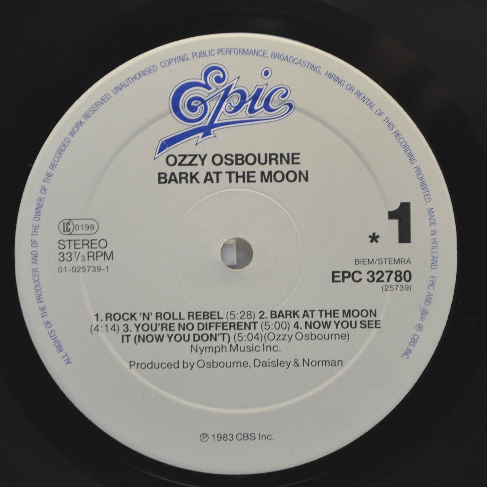 Ozzy Osbourne — Bark At The Moon, 1983
