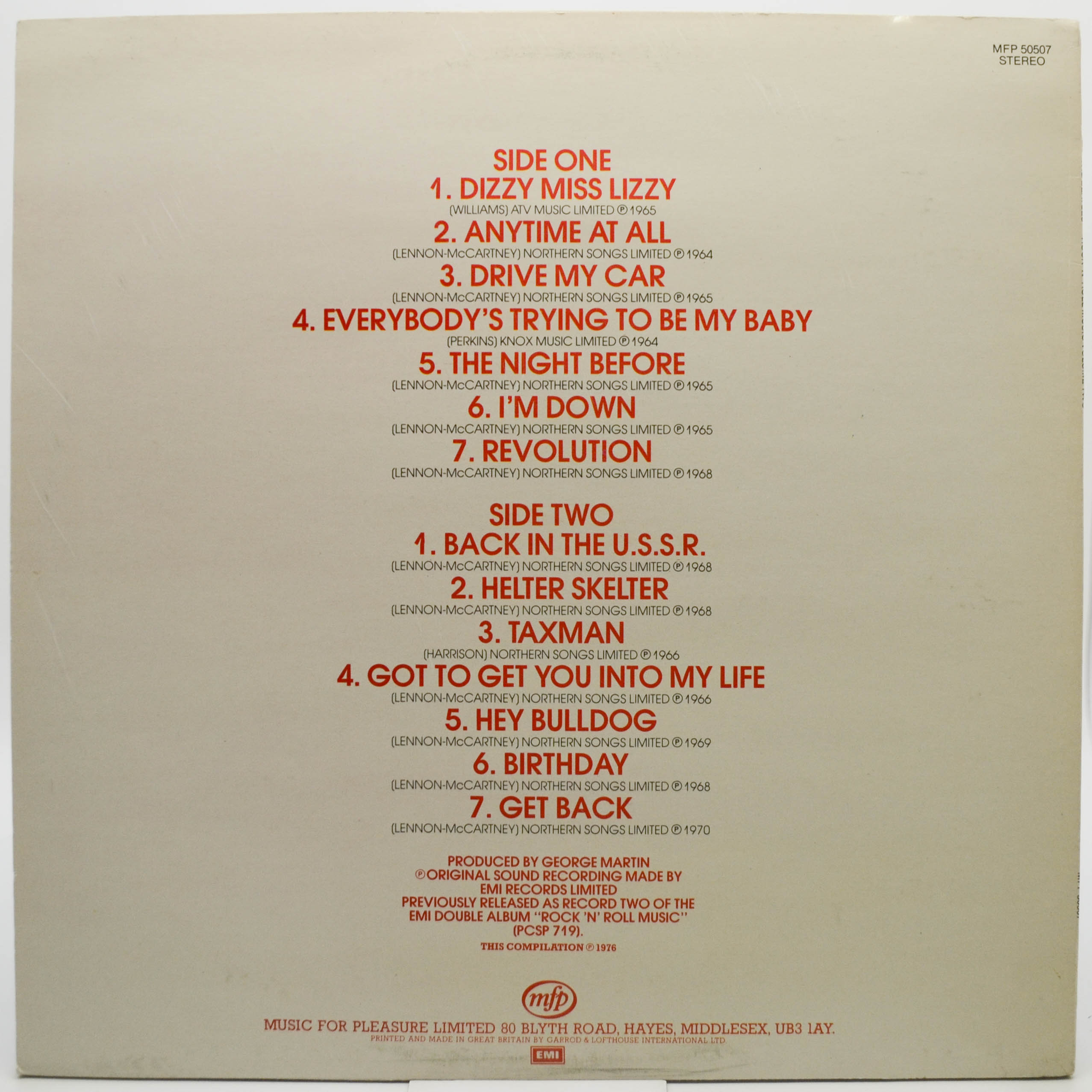 Beatles — Rock 'N' Roll Music Vol. 2 (UK), 1980