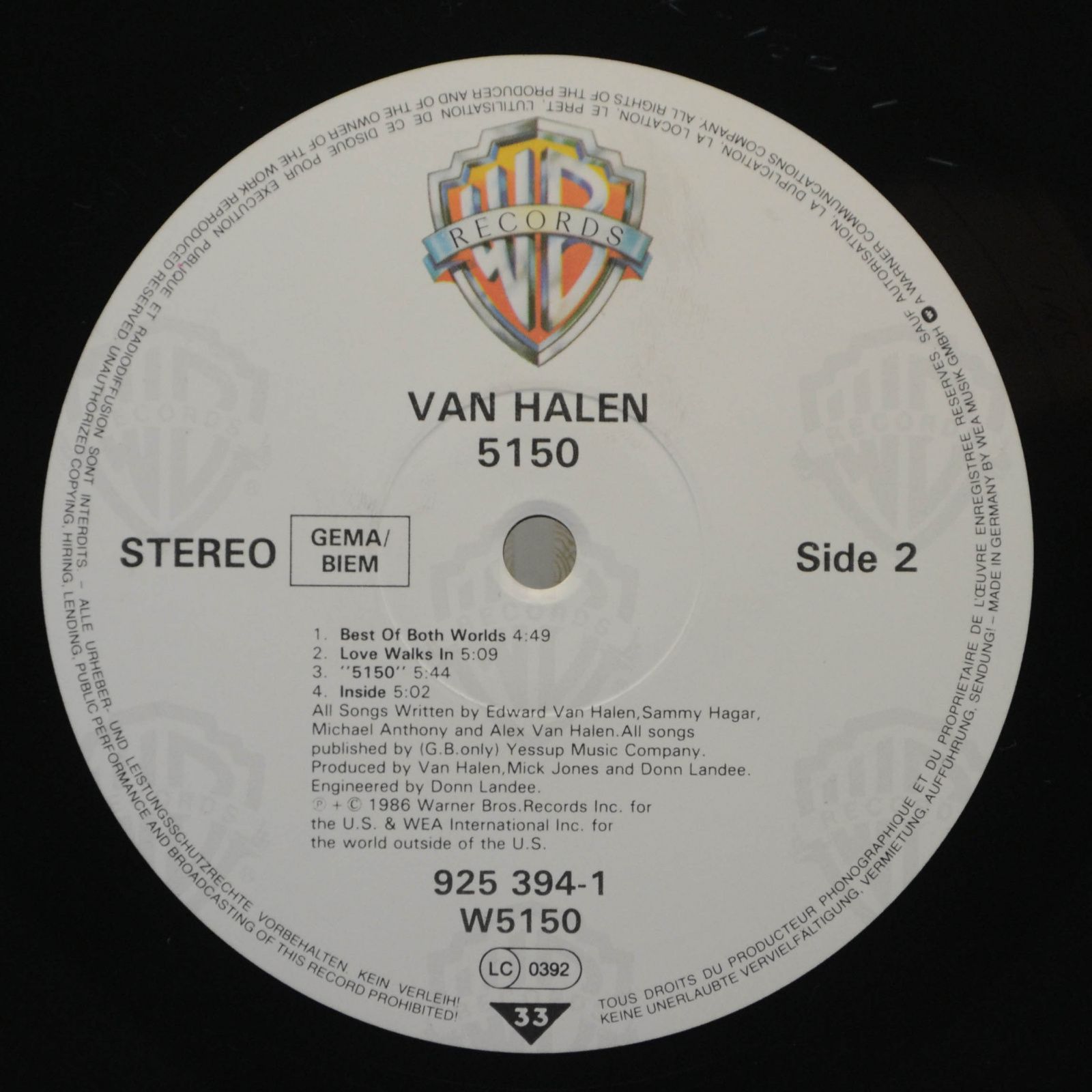 Van Halen — 5150, 1986