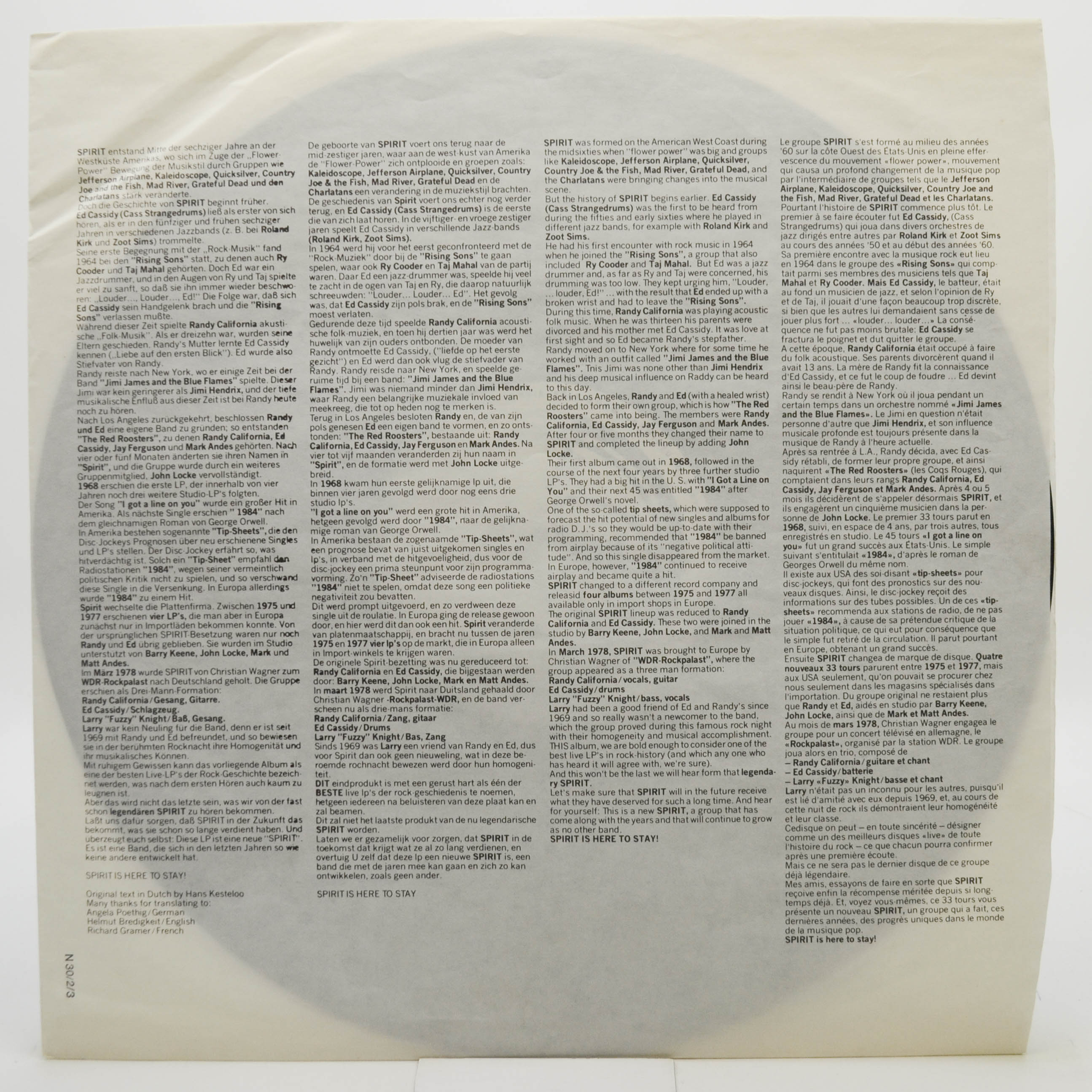 Spirit — Made In Germany, 1983