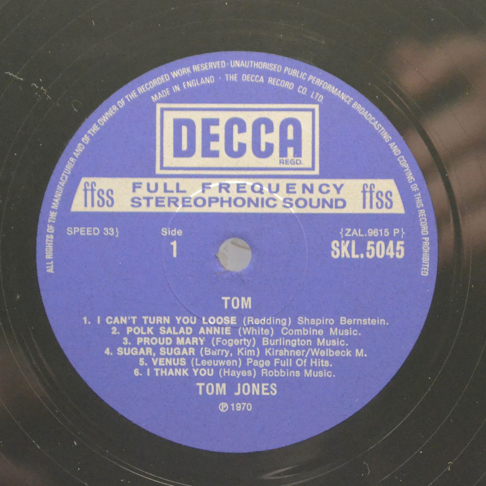 Tom Jones — Tom, 1970