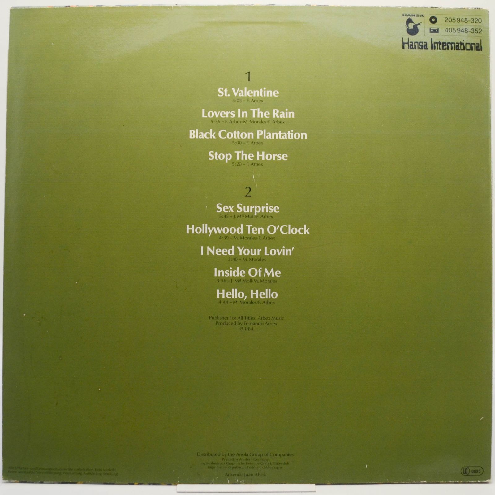 Barrabas — Forbidden Fruits, 1984