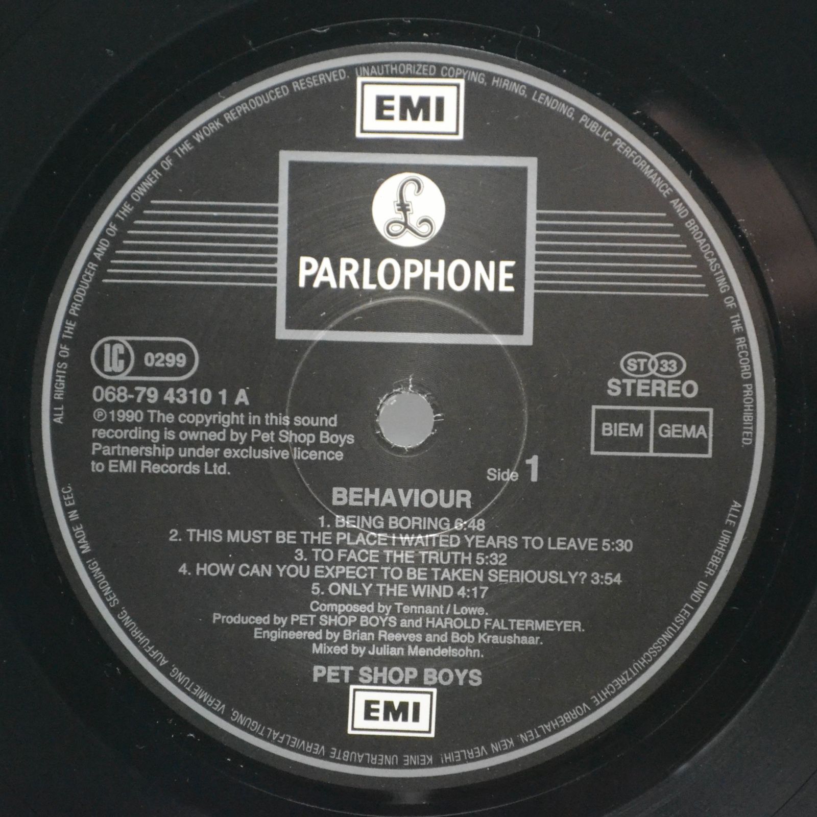 Pet Shop Boys — Behaviour, 1990