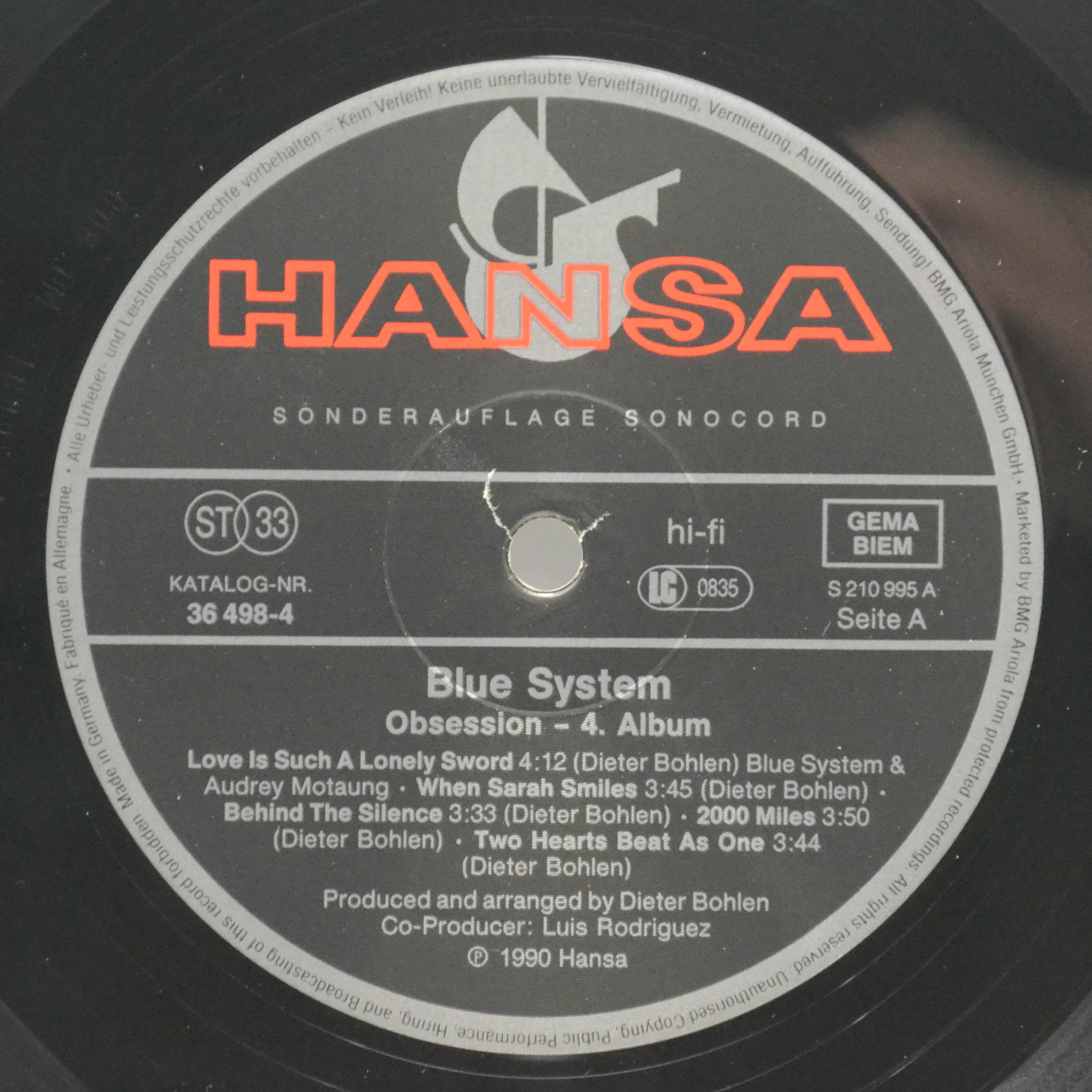 Blue System — Obsession, 1990