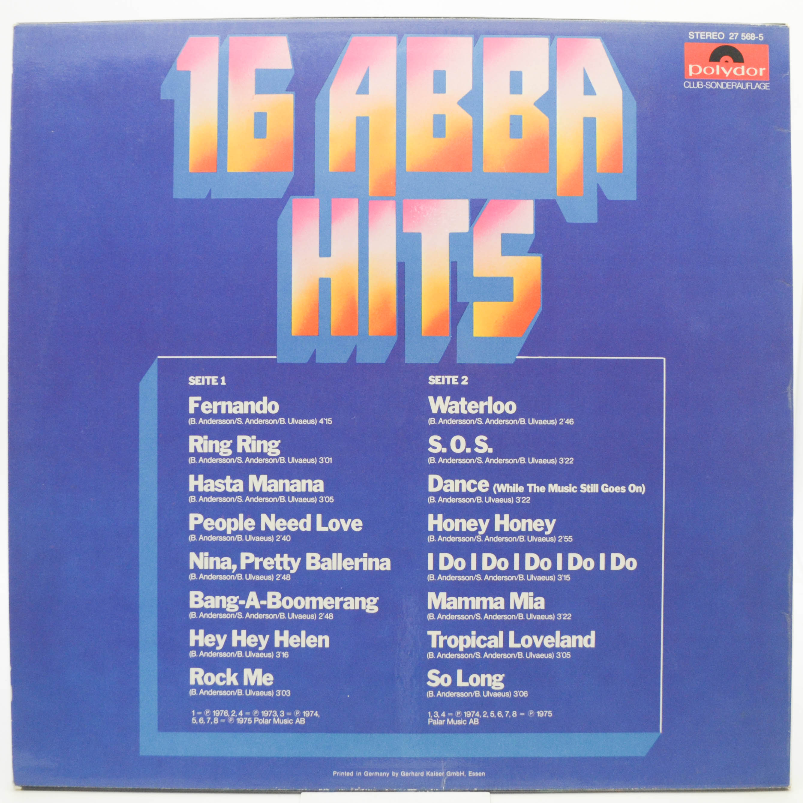 ABBA — 16 ABBA Hits, 1976