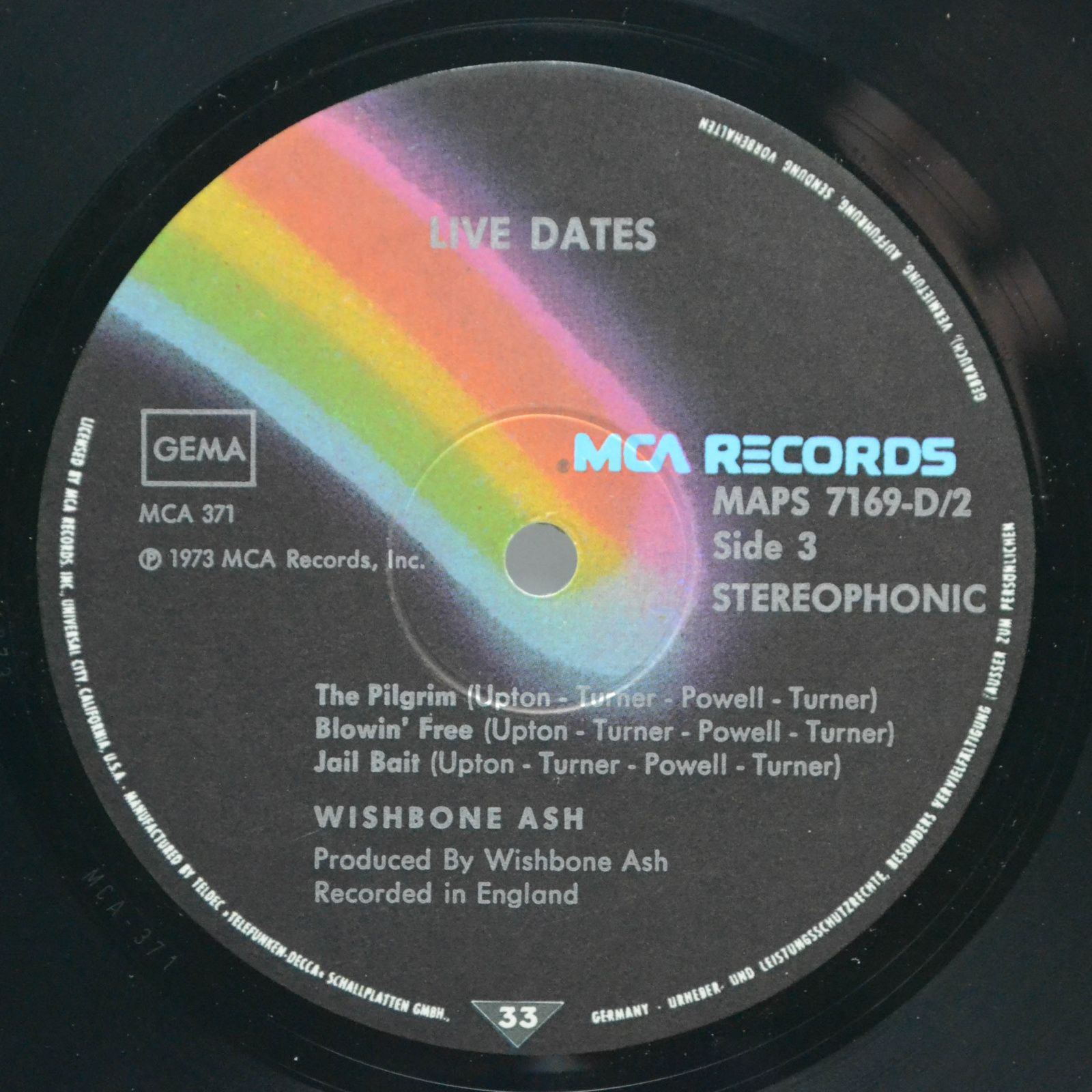 Wishbone Ash — Live Dates (2LP), 1973