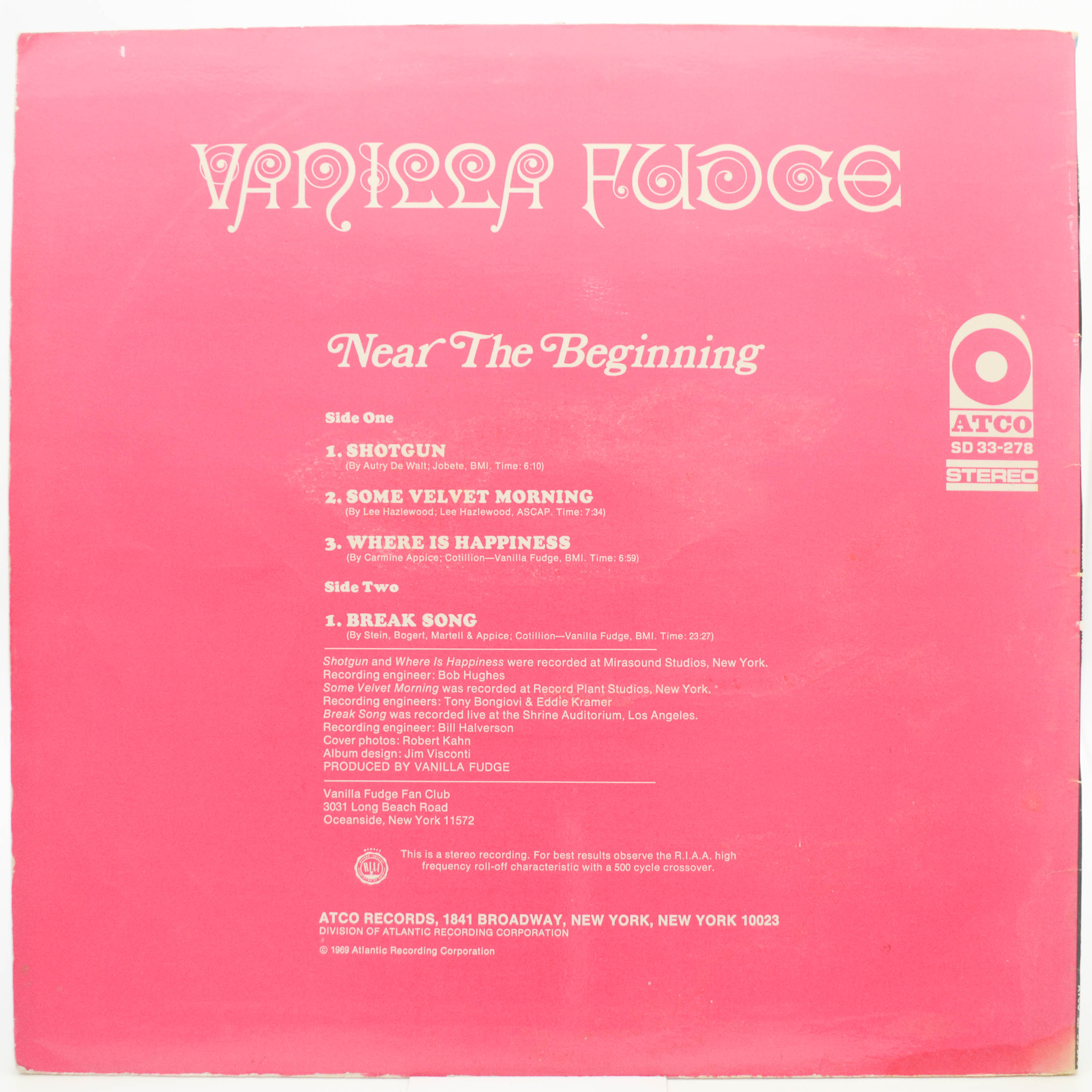 Vanilla Fudge — Near The Beginning, 1969