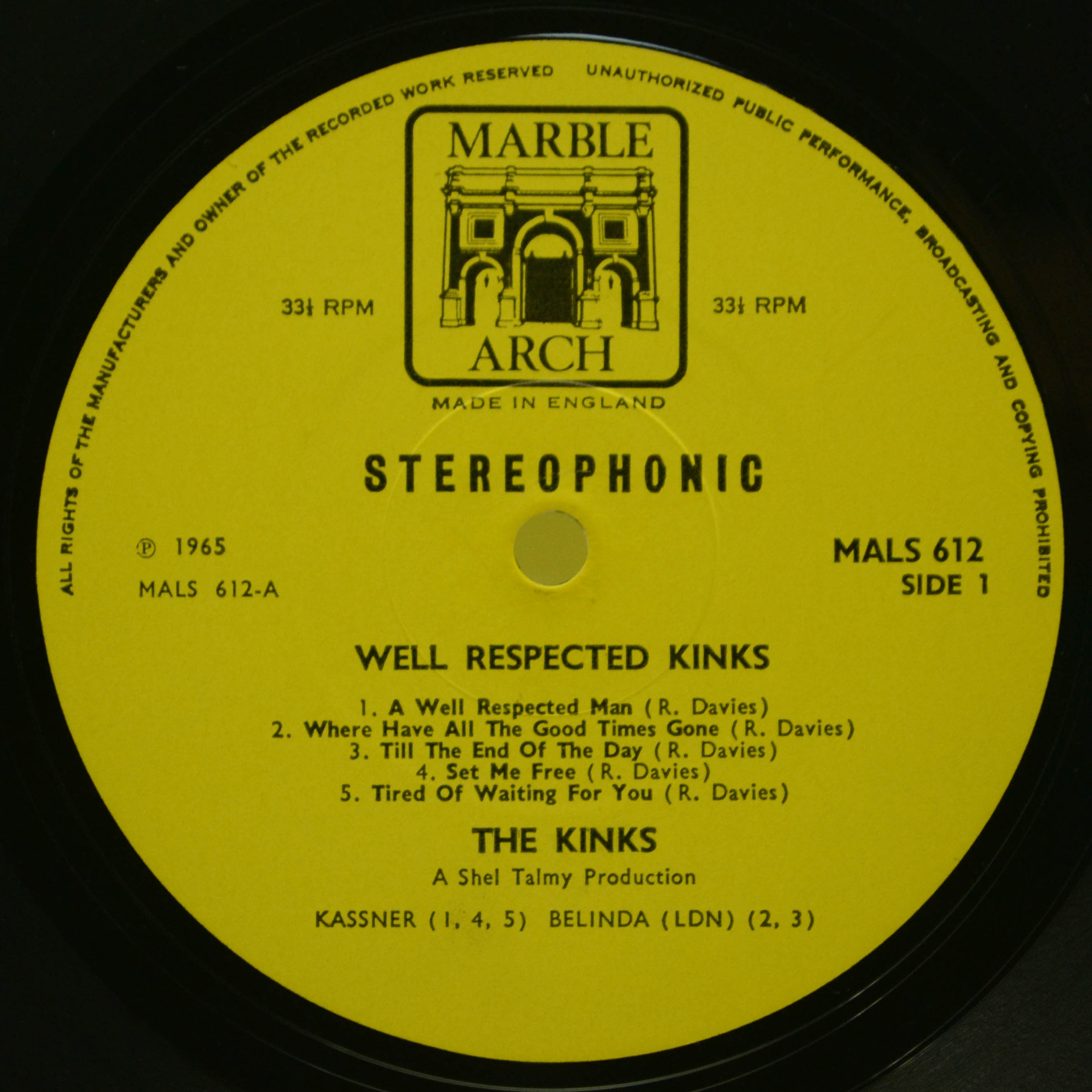 Kinks — Well Respected Kinks (1-st, UK), 1966