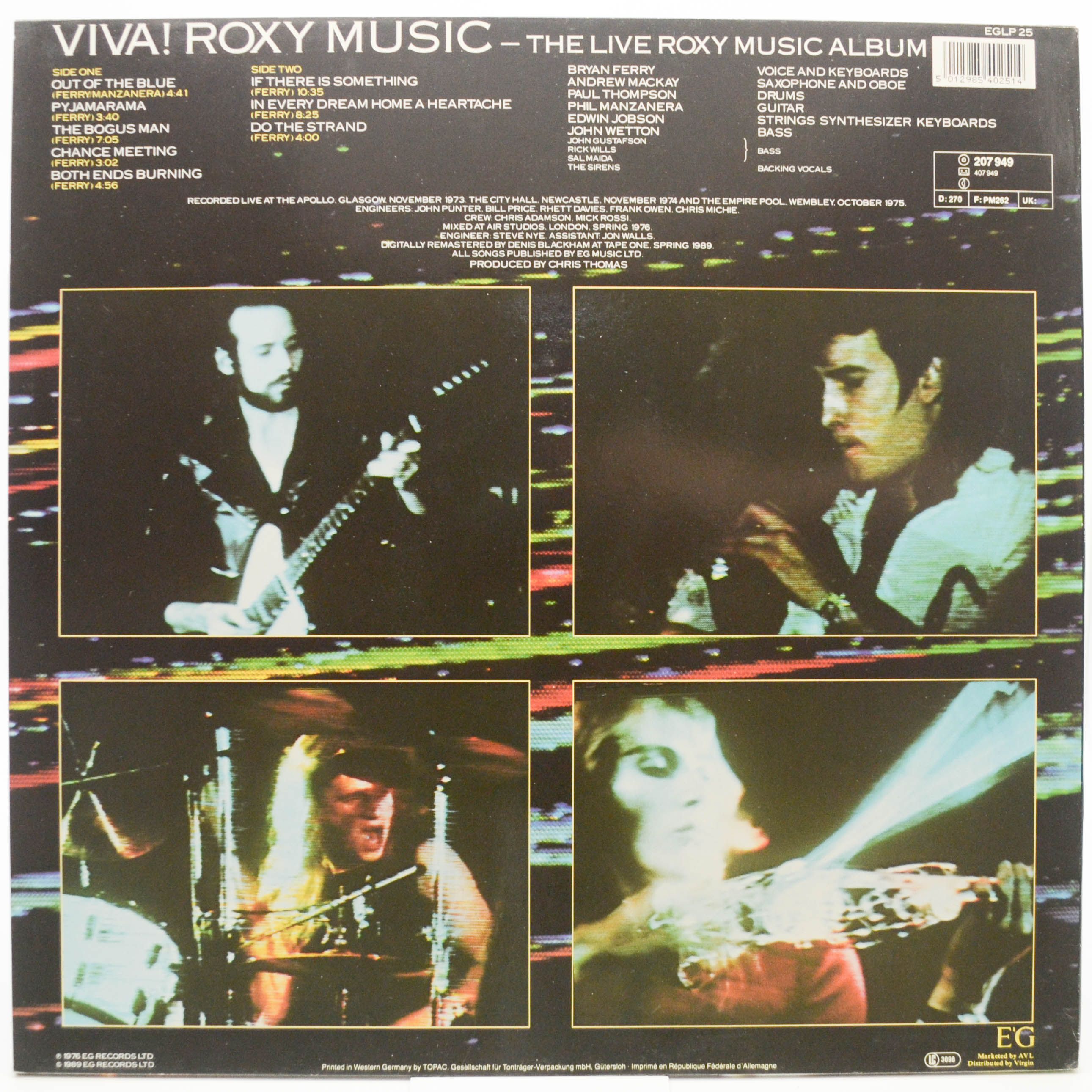Roxy Music — Viva ! The Live Roxy Music, 1976
