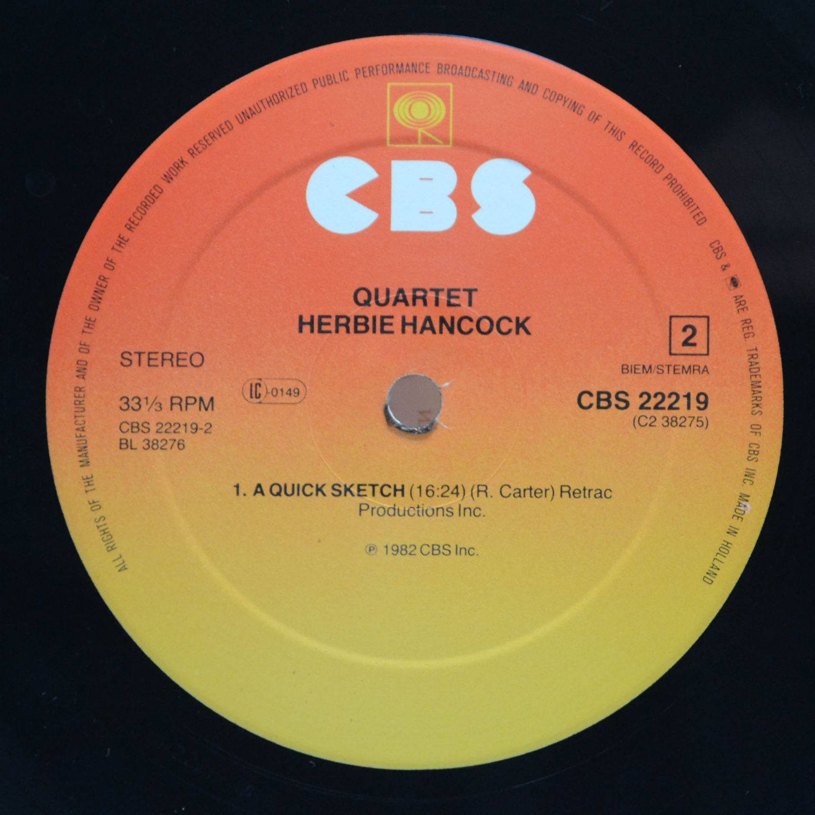 Herbie Hancock — Quartet (2LP), 1982