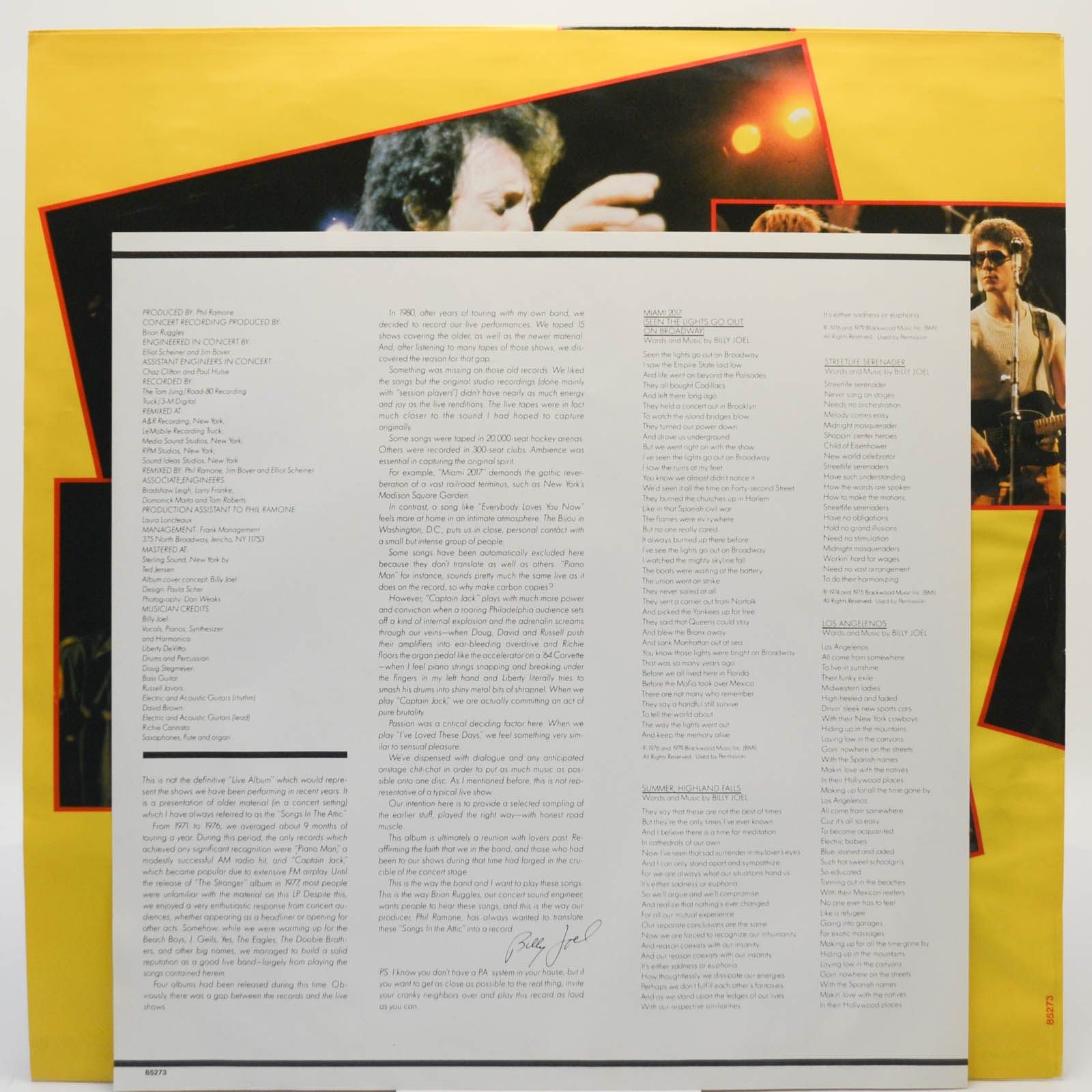 Billy Joel — Songs In The Attic, 1981