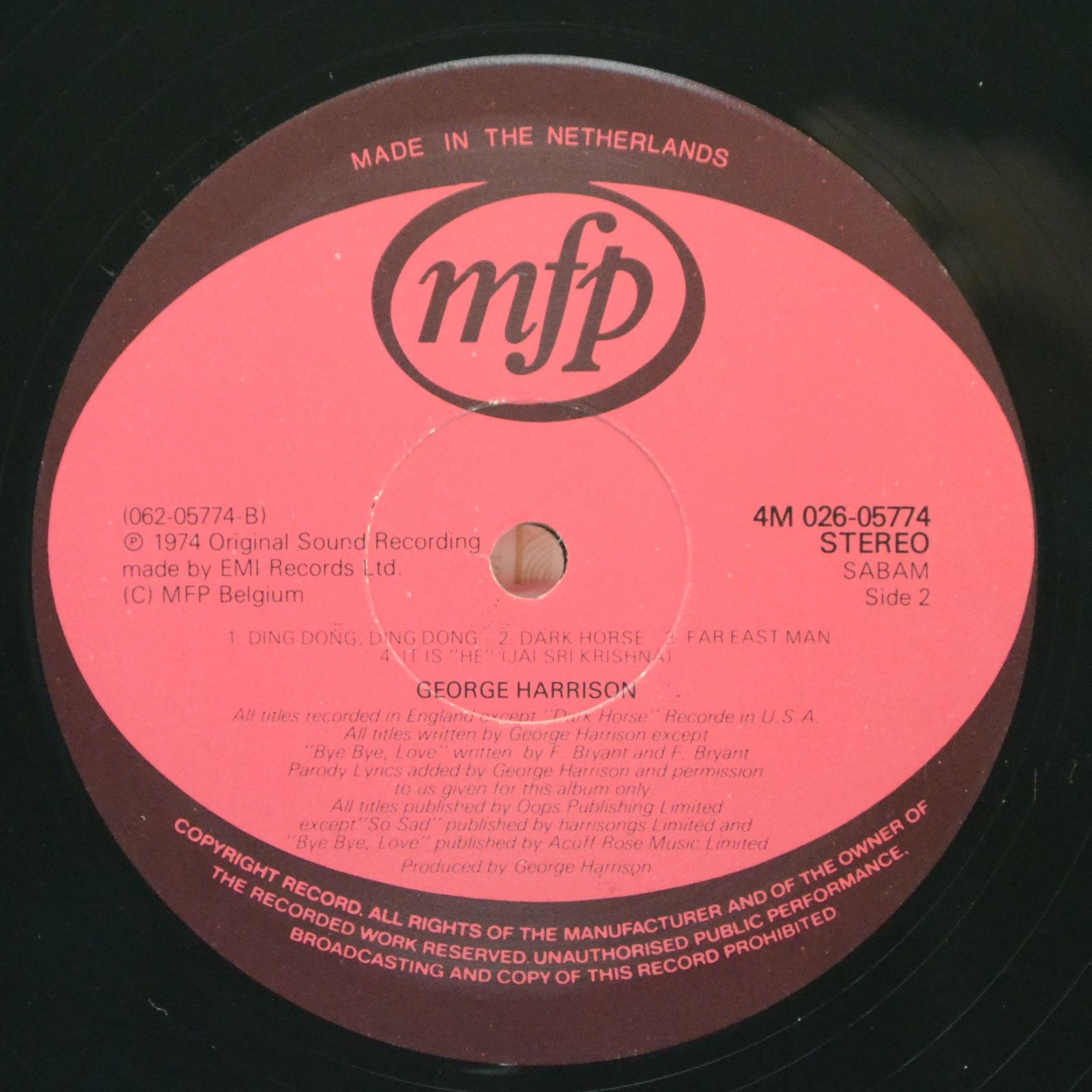 George Harrison — Dark Horse, 1981