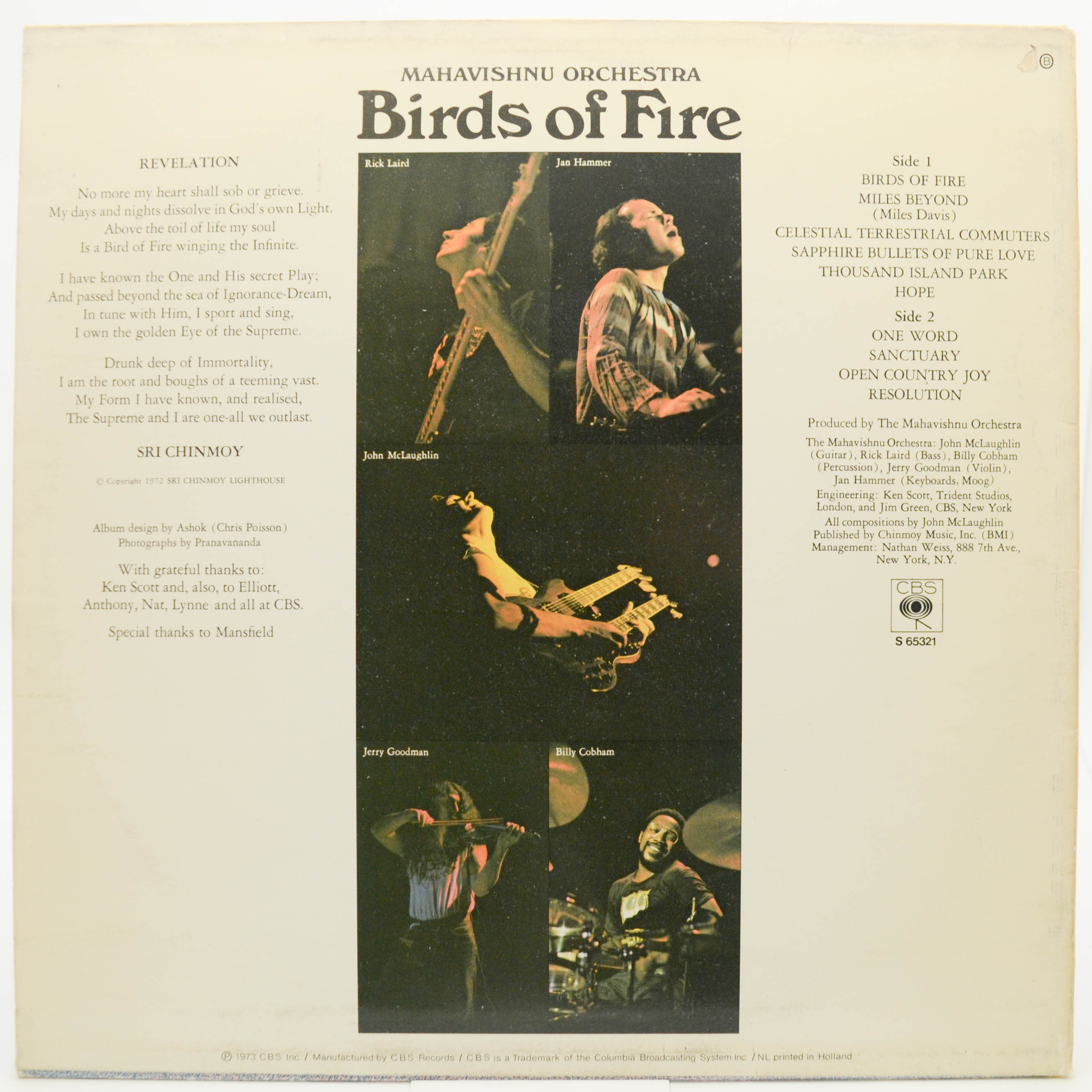 Mahavishnu Orchestra — Birds Of Fire, 1973