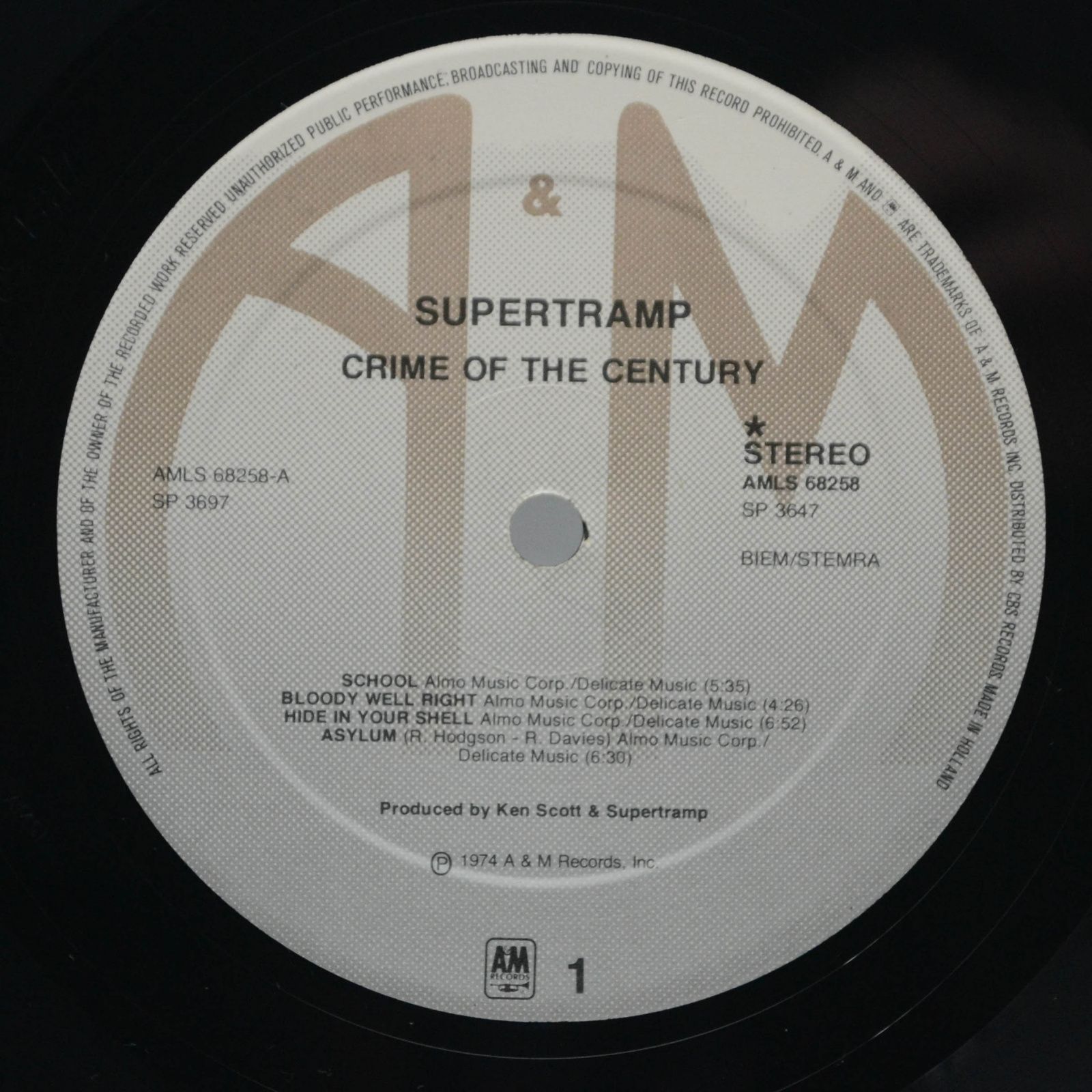 Supertramp — Crime Of The Century, 1974
