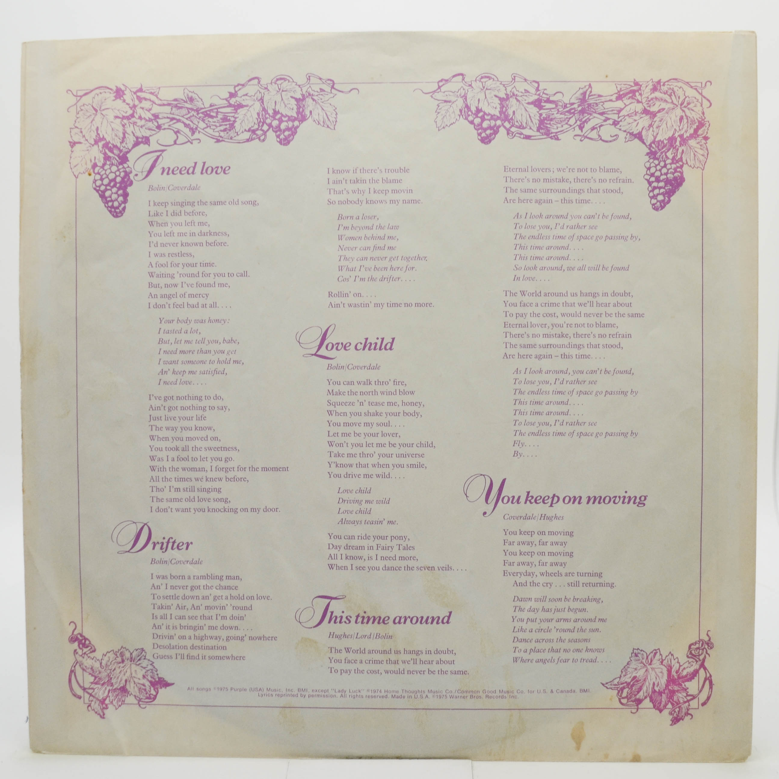 Deep Purple — Come Taste The Band, 1975