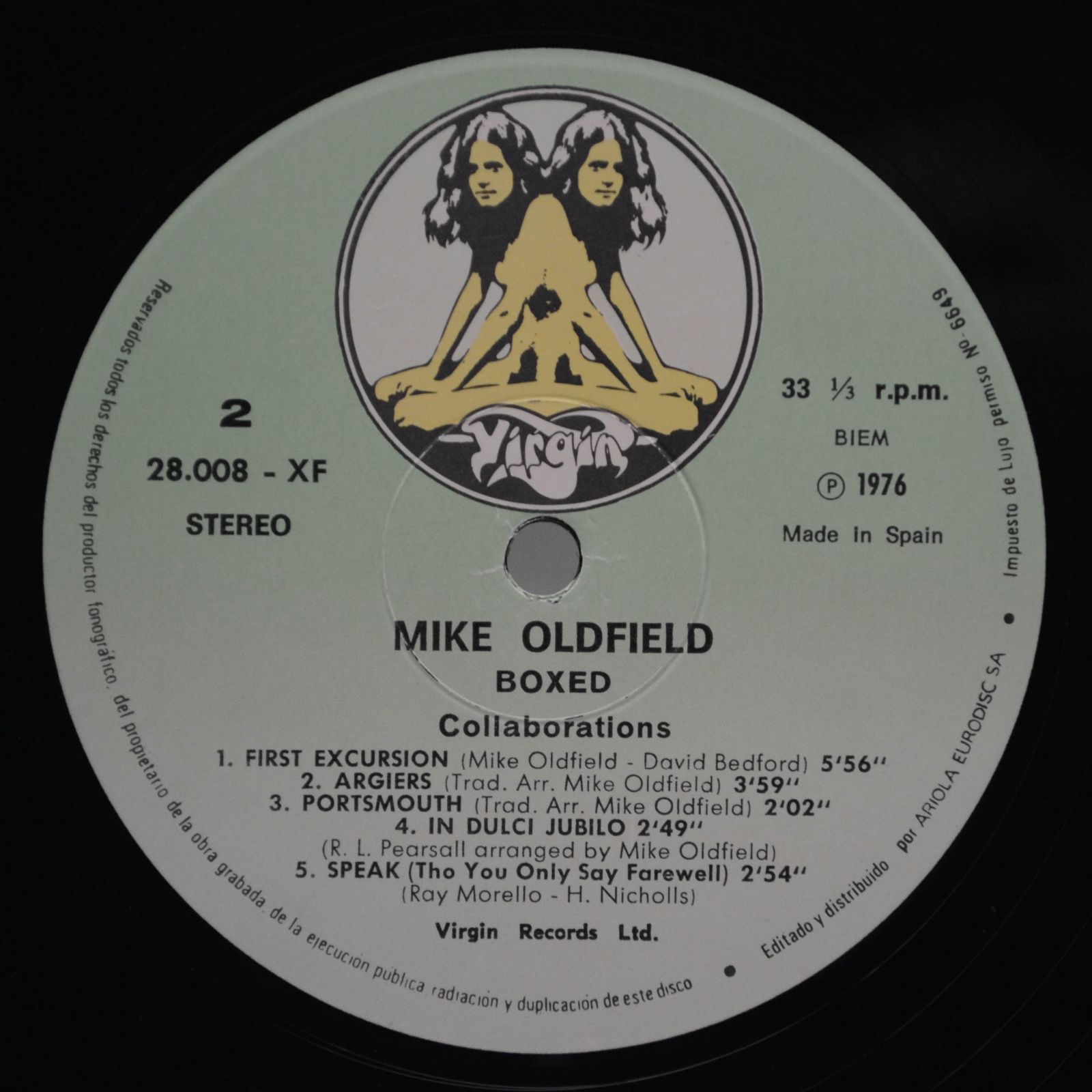 Mike Oldfield — Boxed (Box-set, booklet), 1976