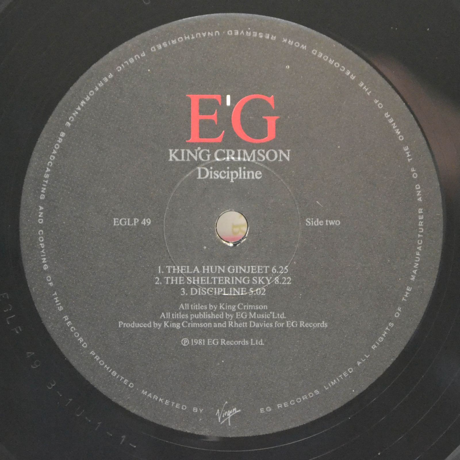 King Crimson — Discipline (UK), 1981