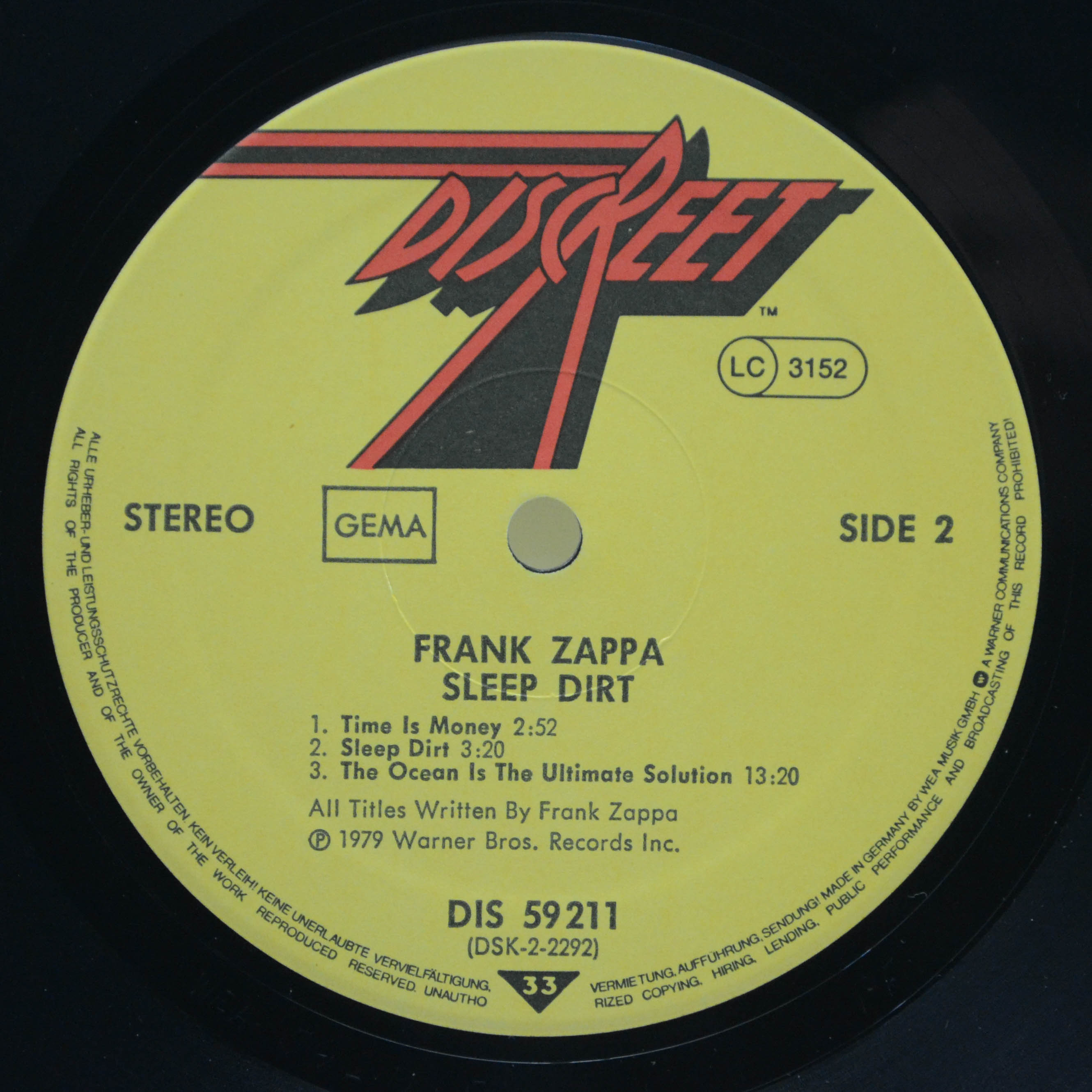 Frank Zappa — Sleep Dirt, 1979