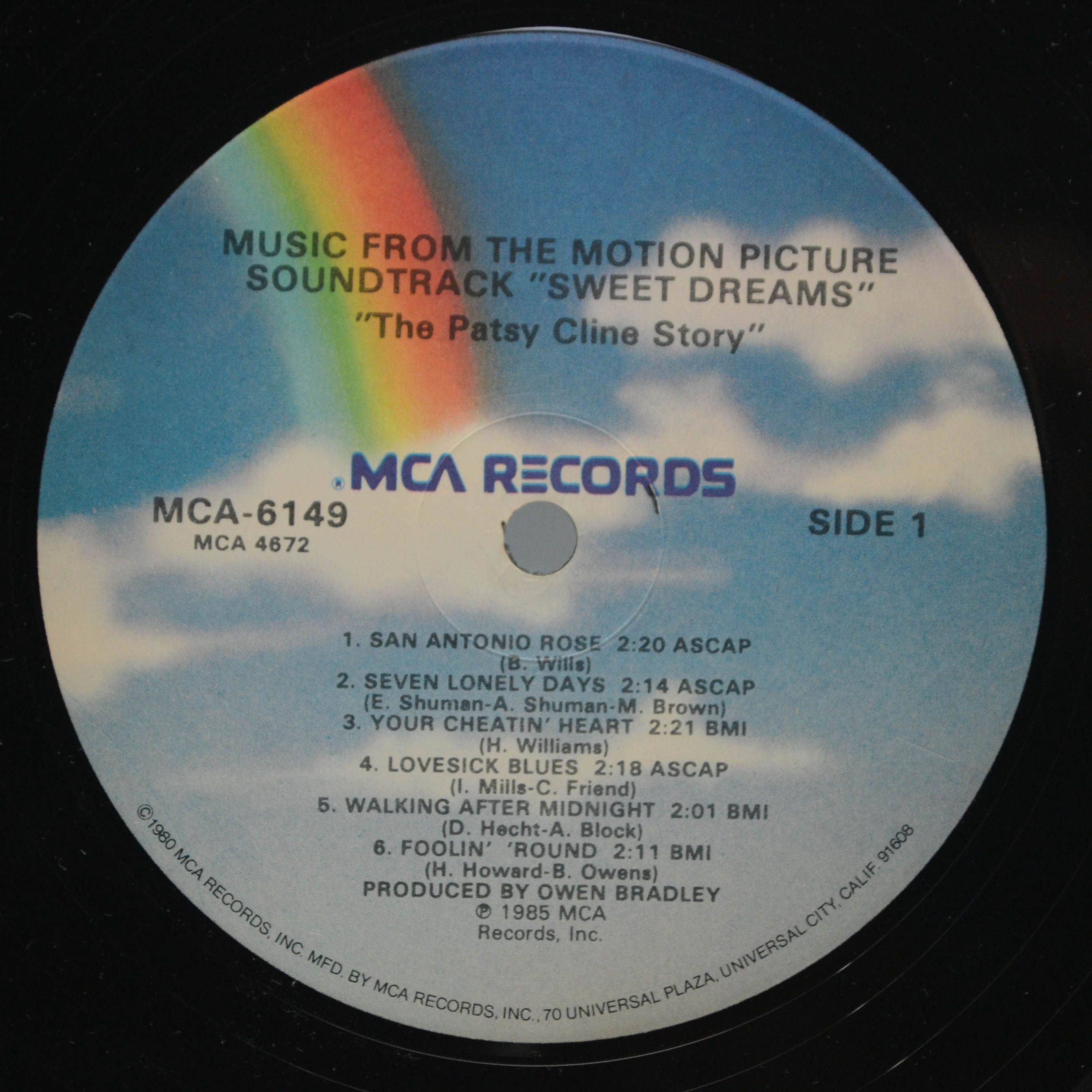 Patsy Cline — Sweet Dreams (1-st, USA), 1985