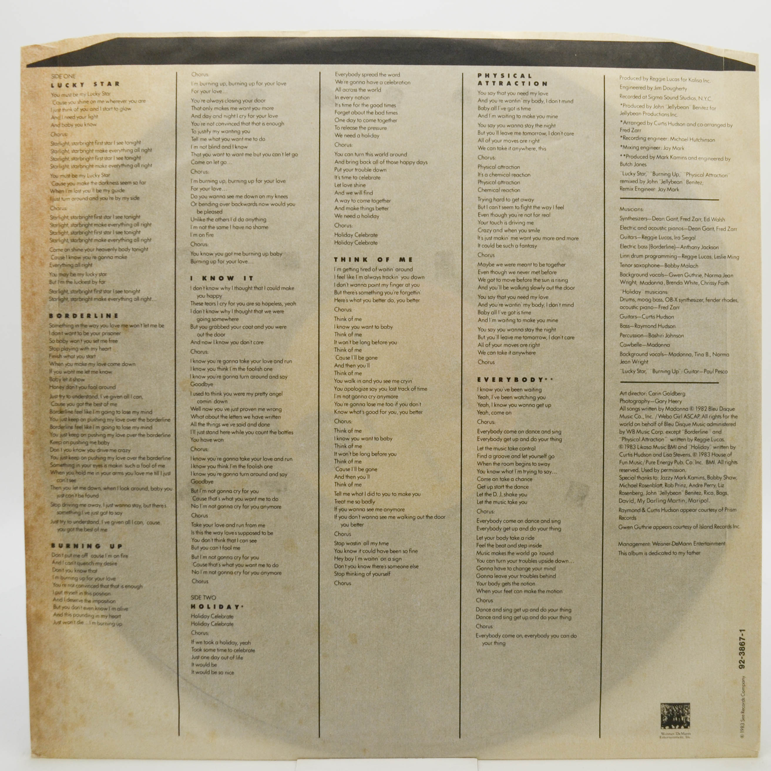 Madonna — Madonna, 1983