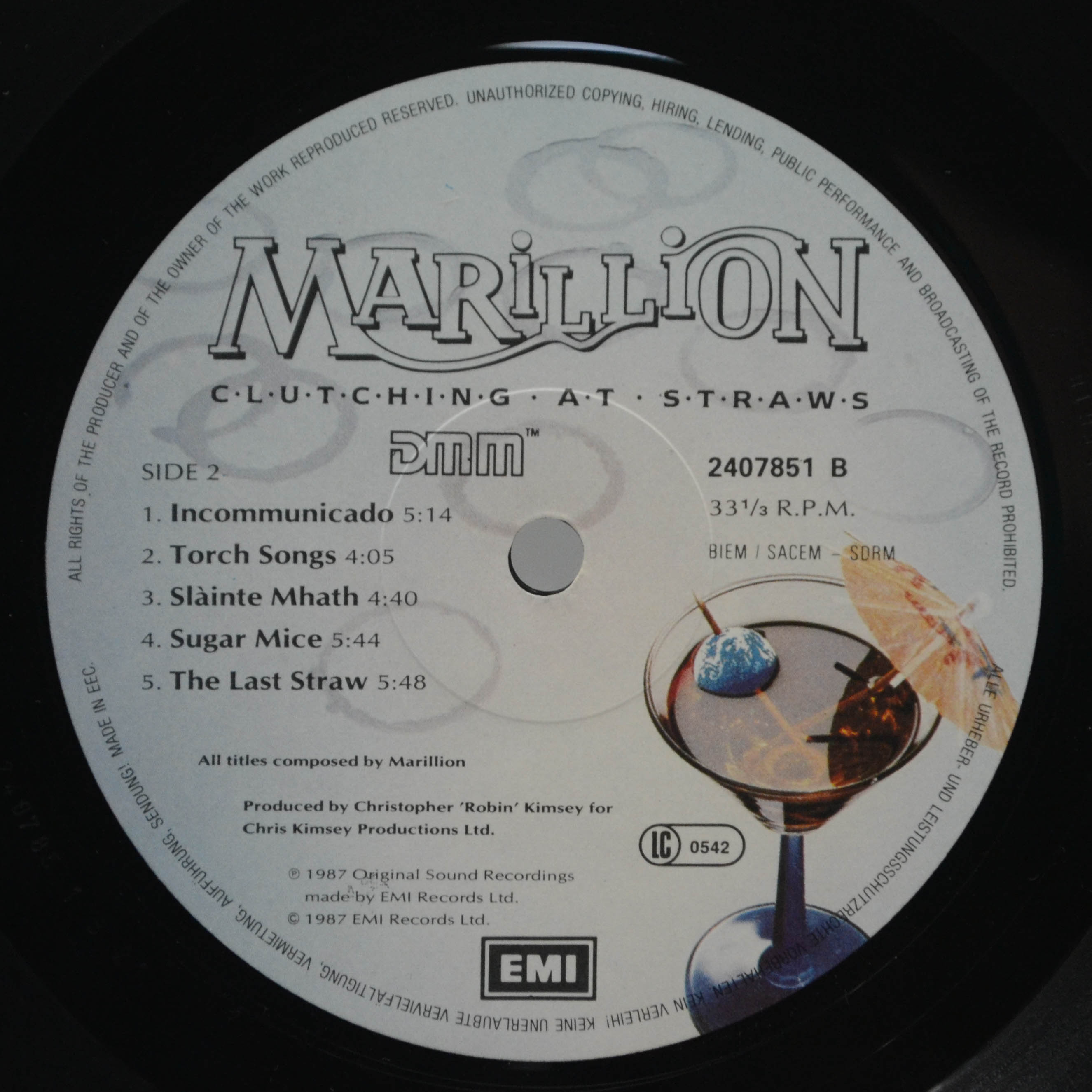 Marillion — Clutching At Straws, 1987