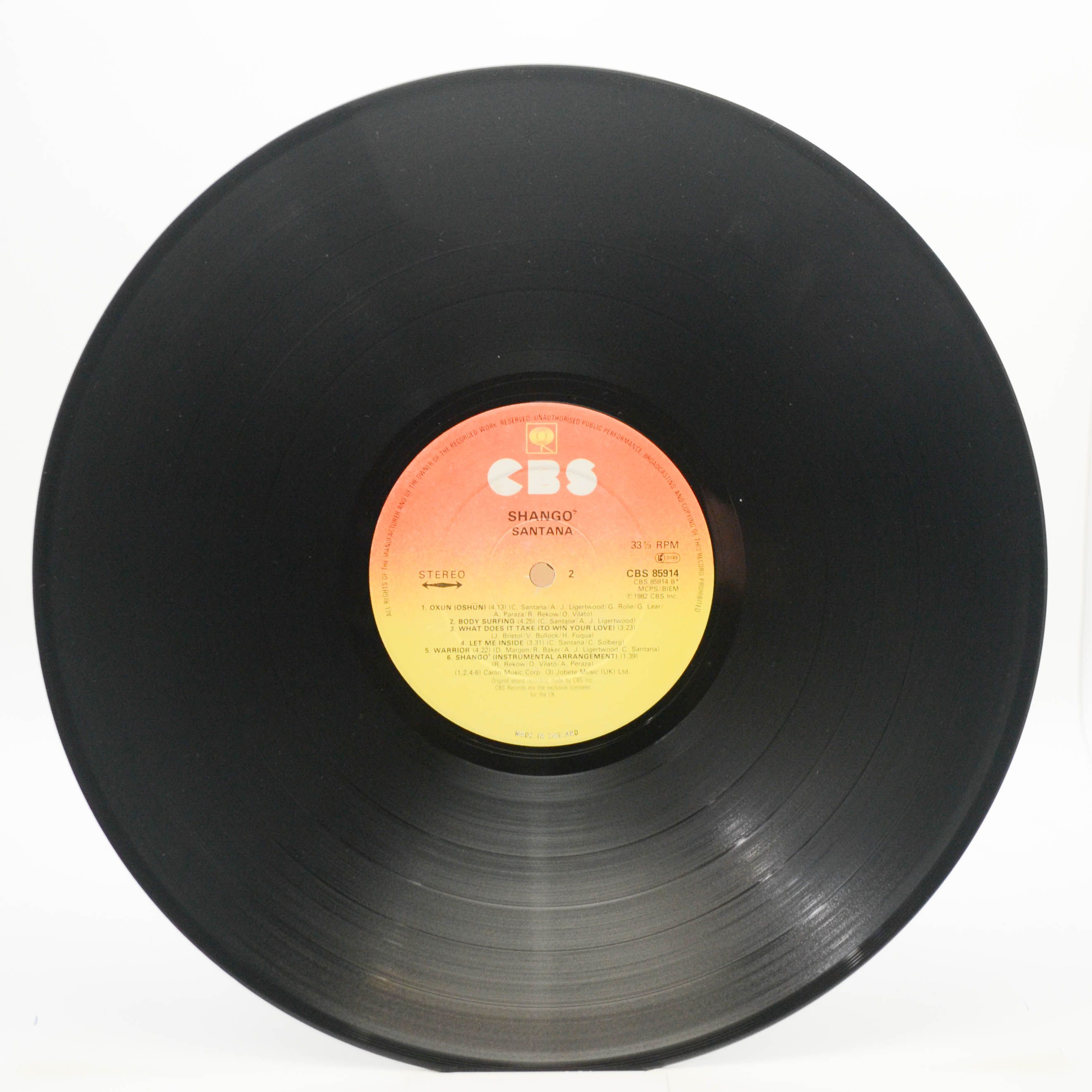 Santana — Shango (UK), 1982