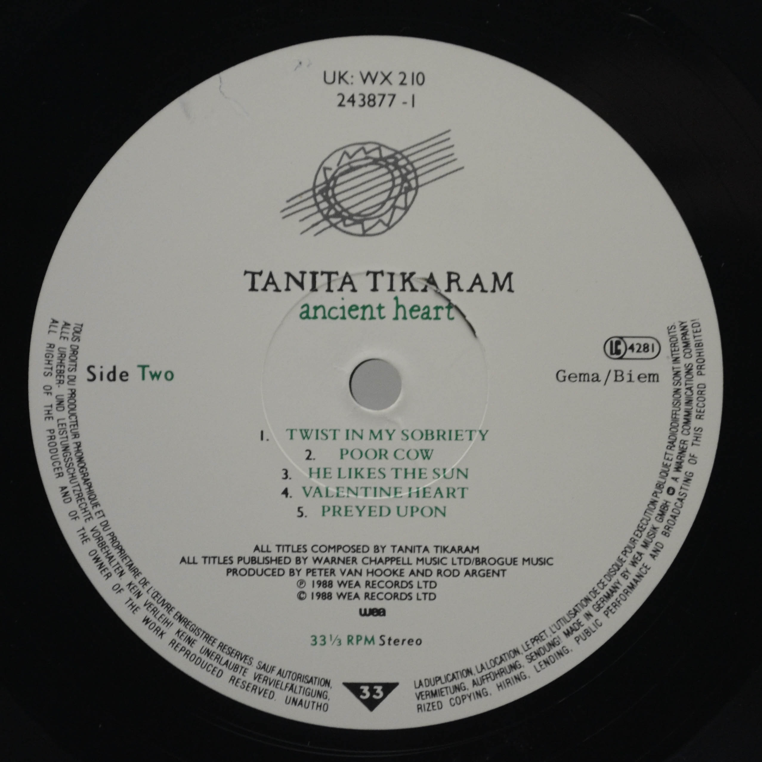 Tanita Tikaram — Ancient Heart, 1988