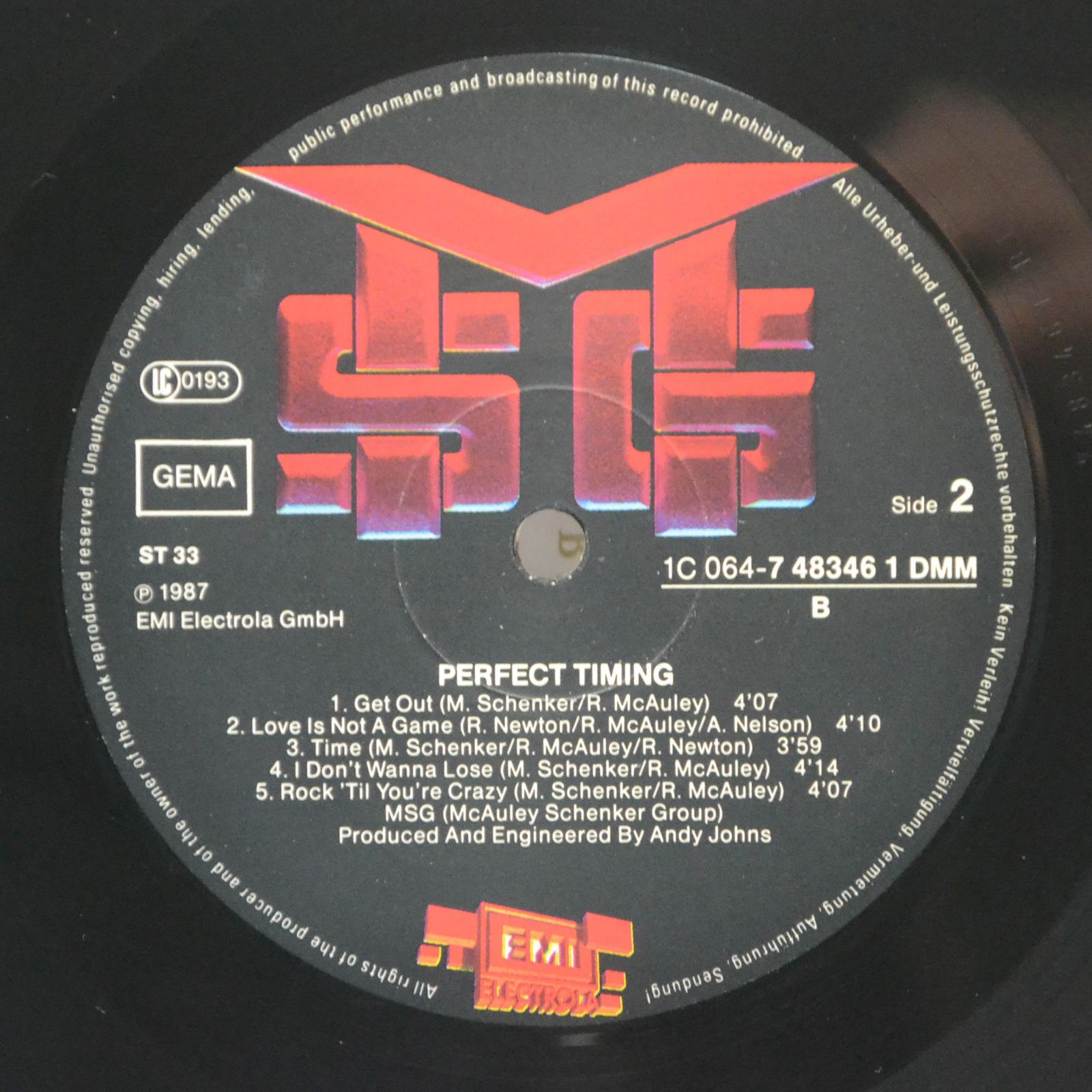 McAuley Schenker Group — Perfect Timing, 1987