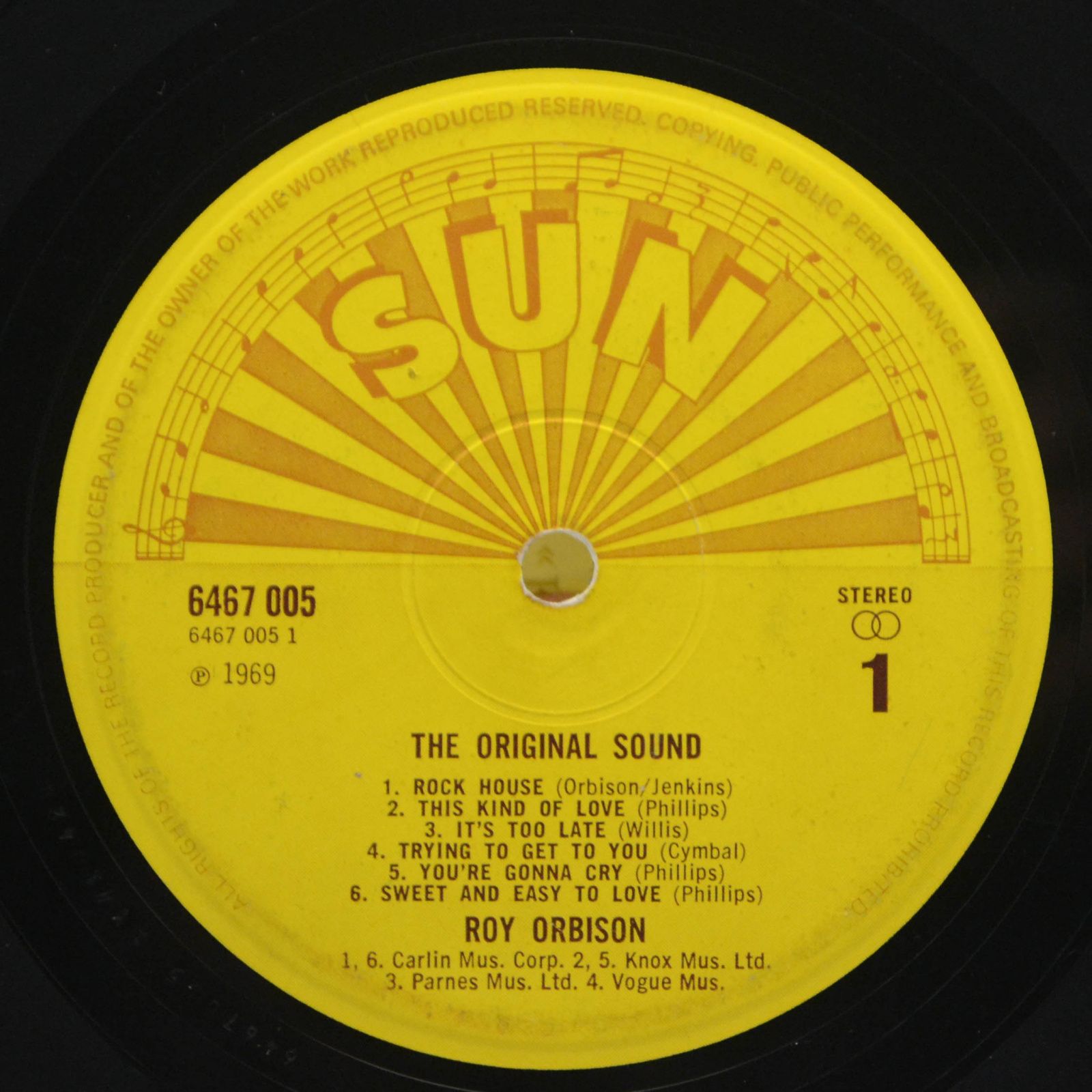 Roy Orbison — The Original Sound, 1972