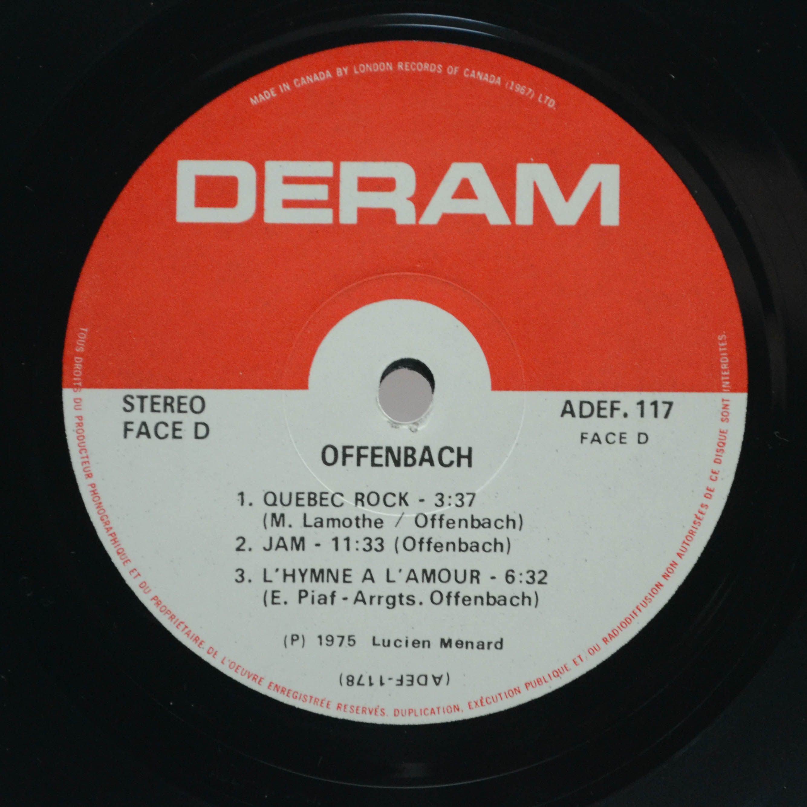 Offenbach — Tabarnac (2LP, 1-st, Canada), 1975