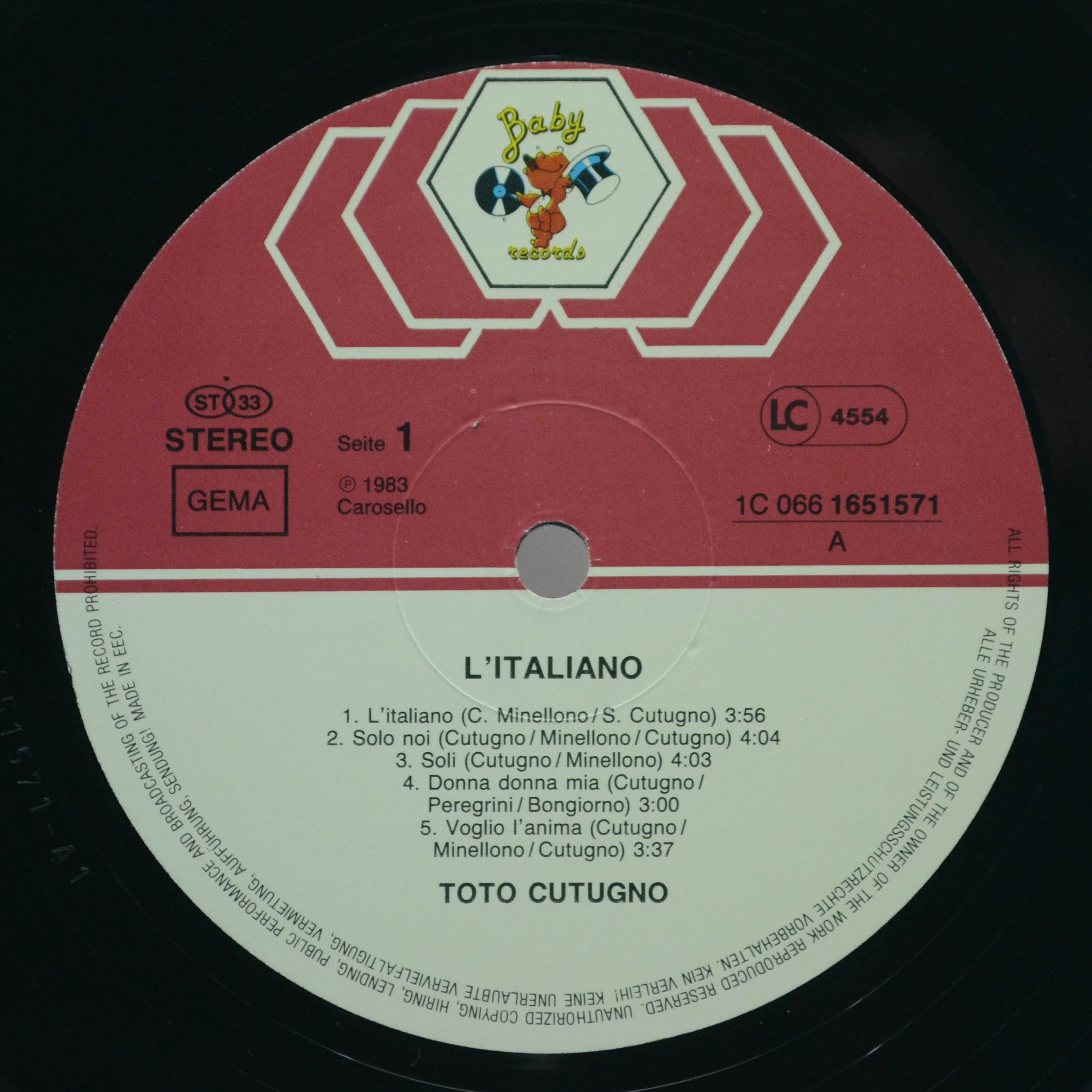 Toto Cutugno — L'Italiano, 1983