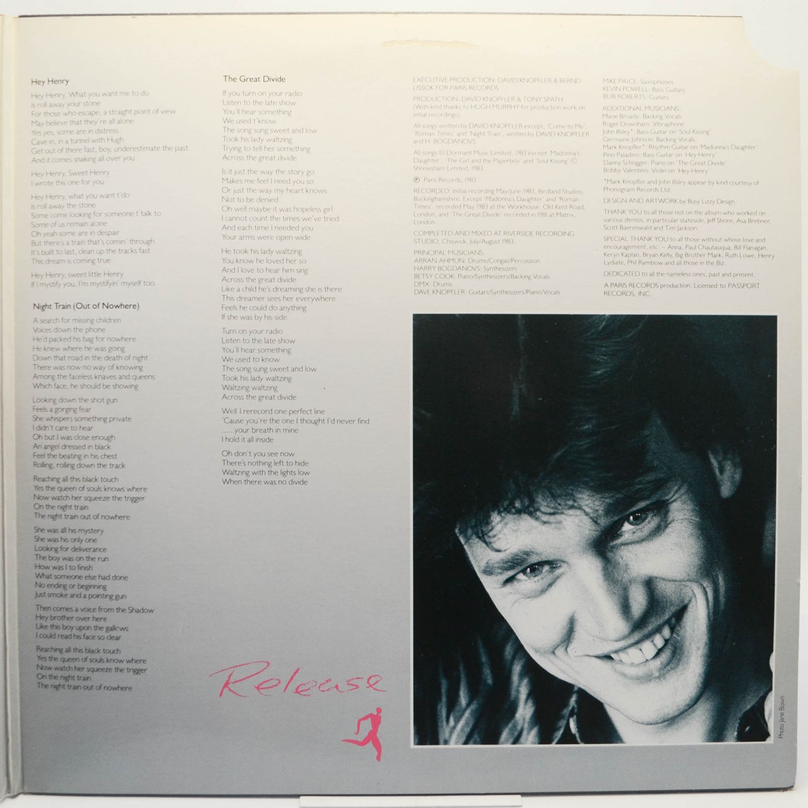 David Knopfler — Release (USA), 1983