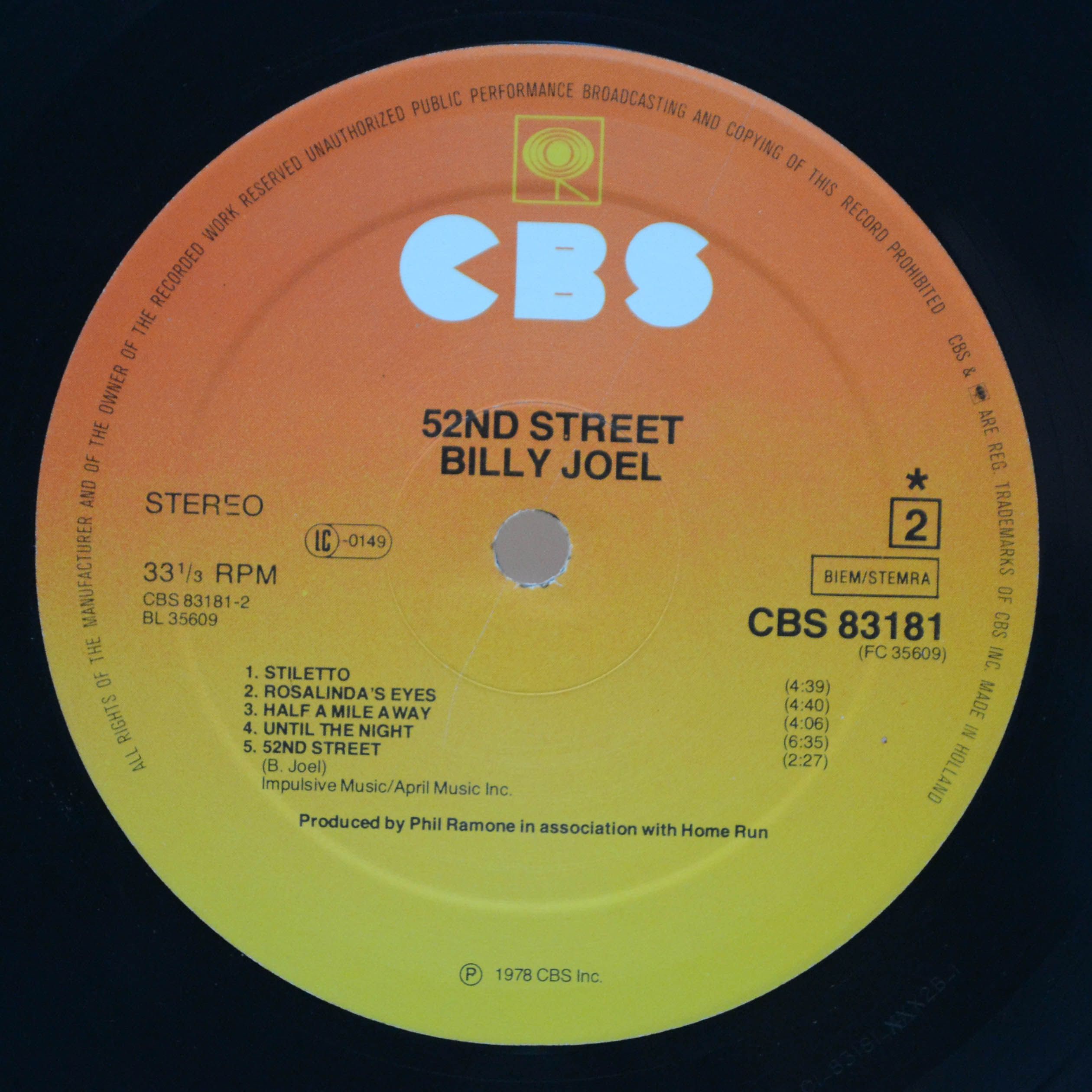 Billy Joel — 52nd Street, 1978