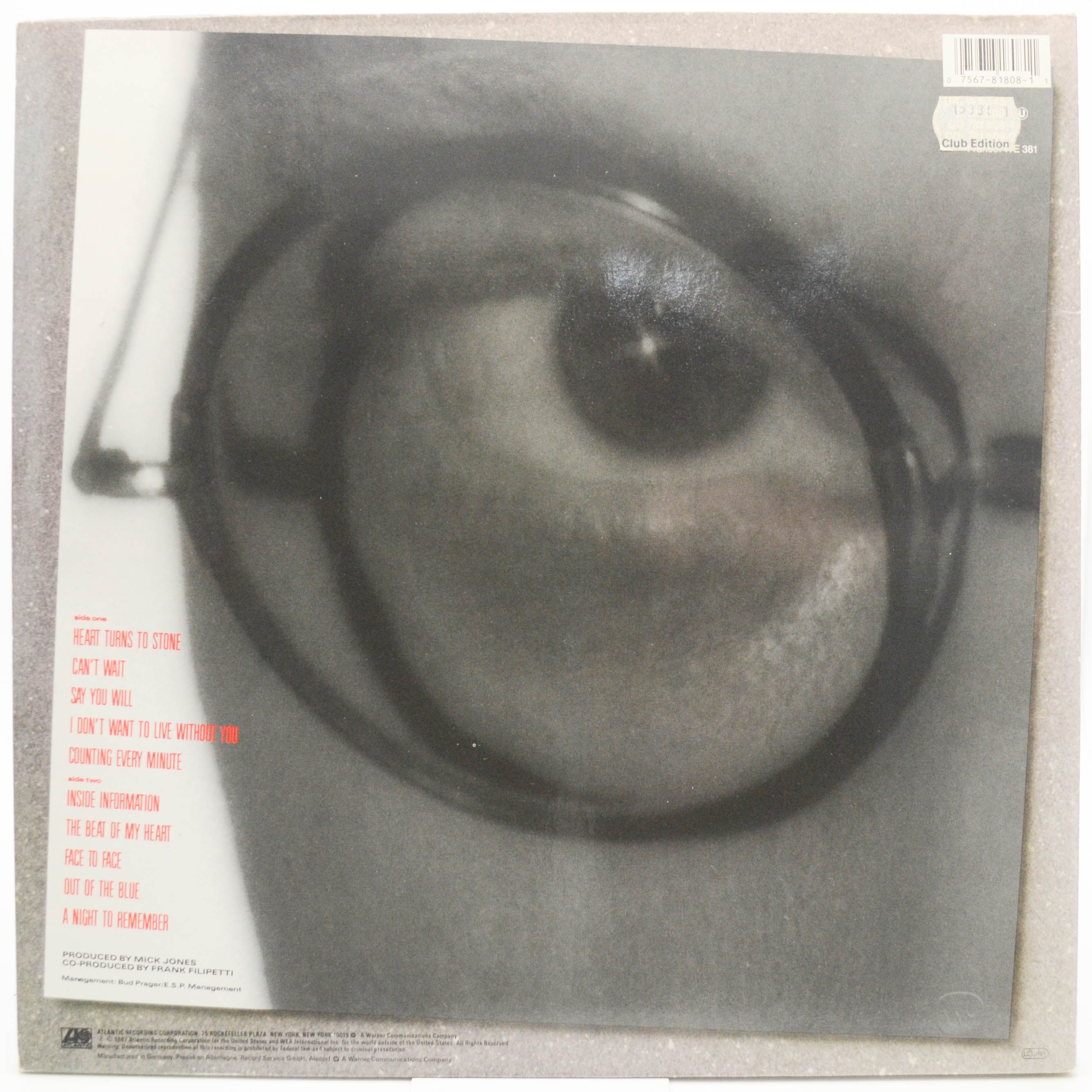 Foreigner — Inside Information, 1987