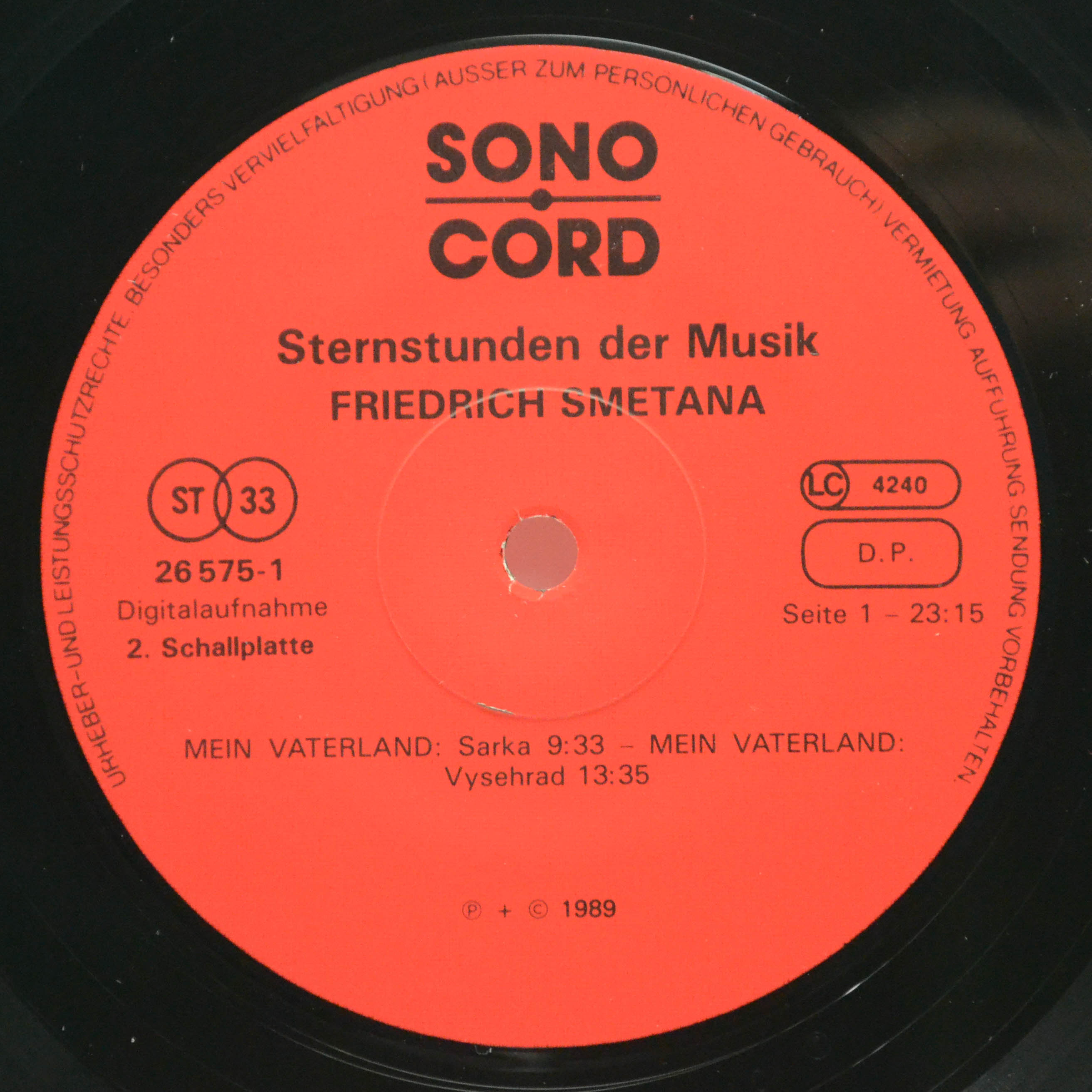 Smetana — Sternstunden Der Musik (2LP), 1989