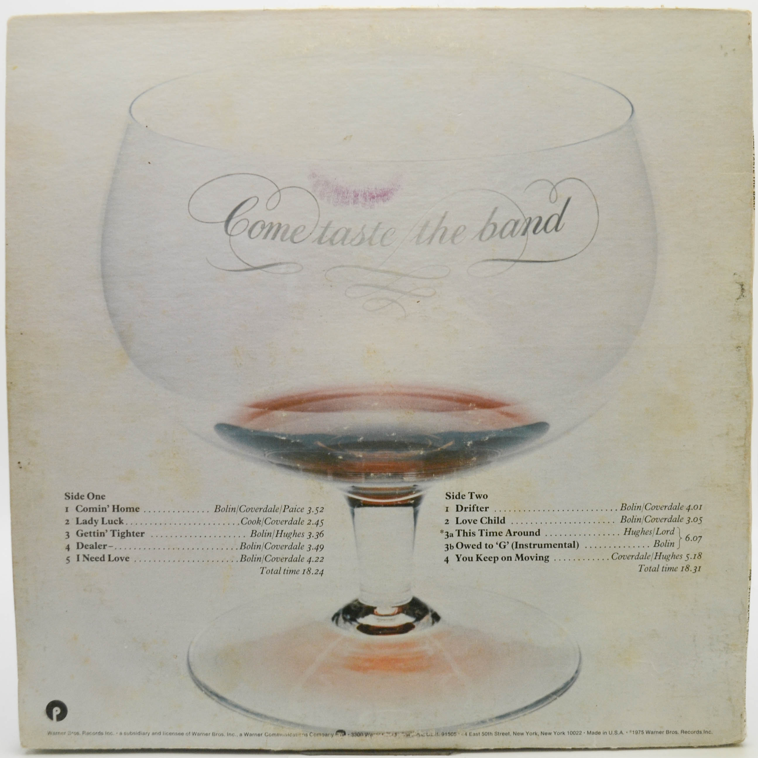 Deep Purple — Come Taste The Band, 1975