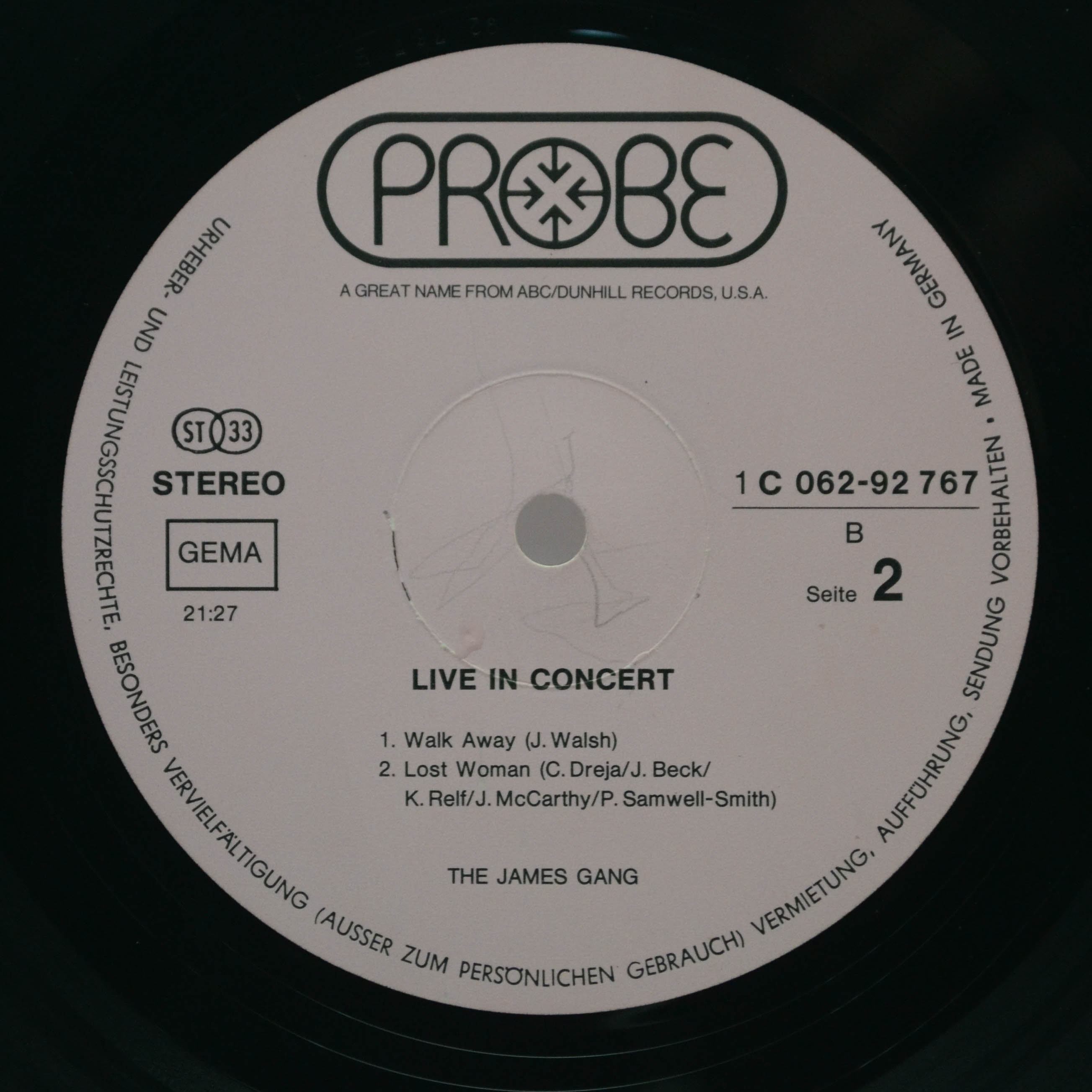 James Gang — Live In Concert, 1971