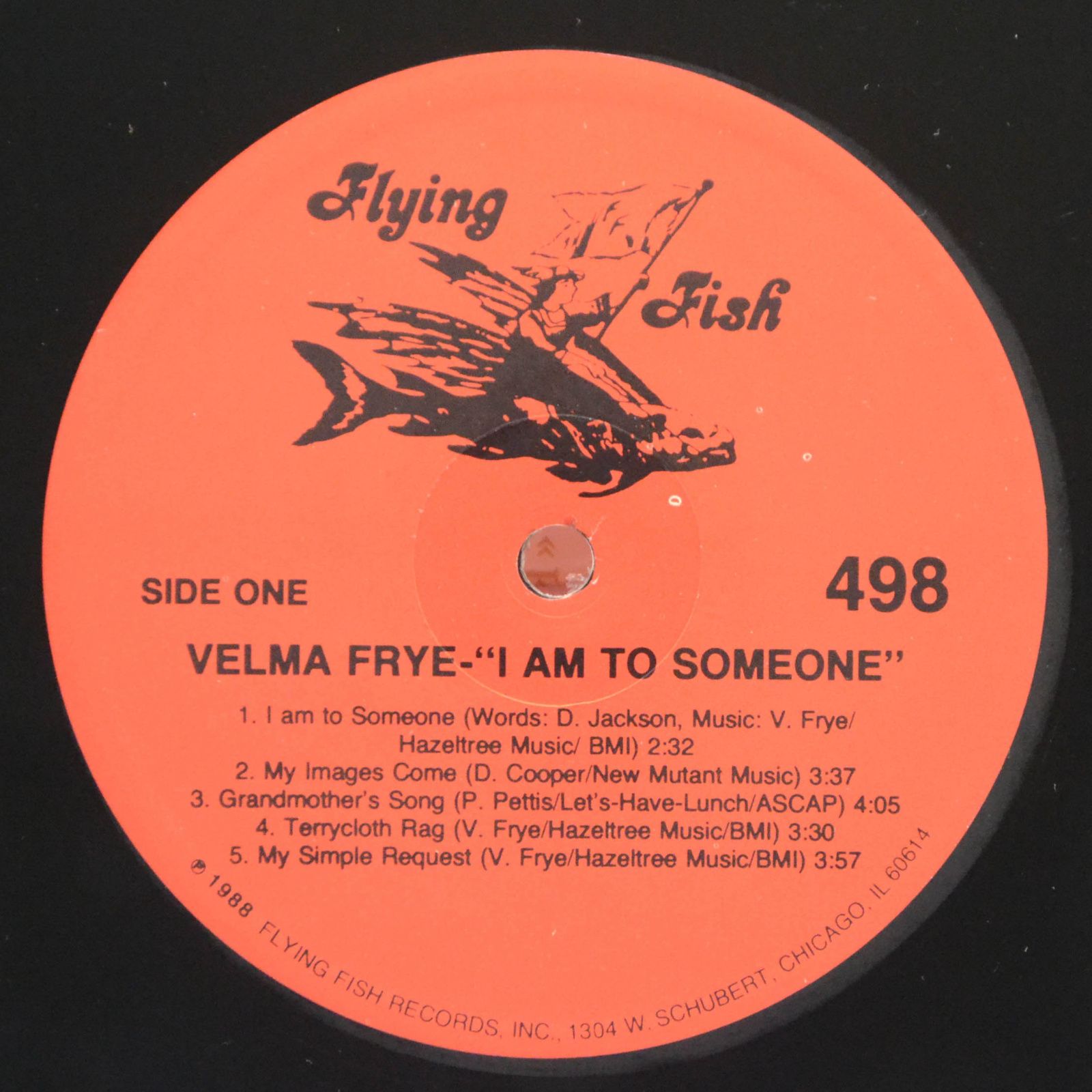 Velma Frye — I Am To Someone, 1988