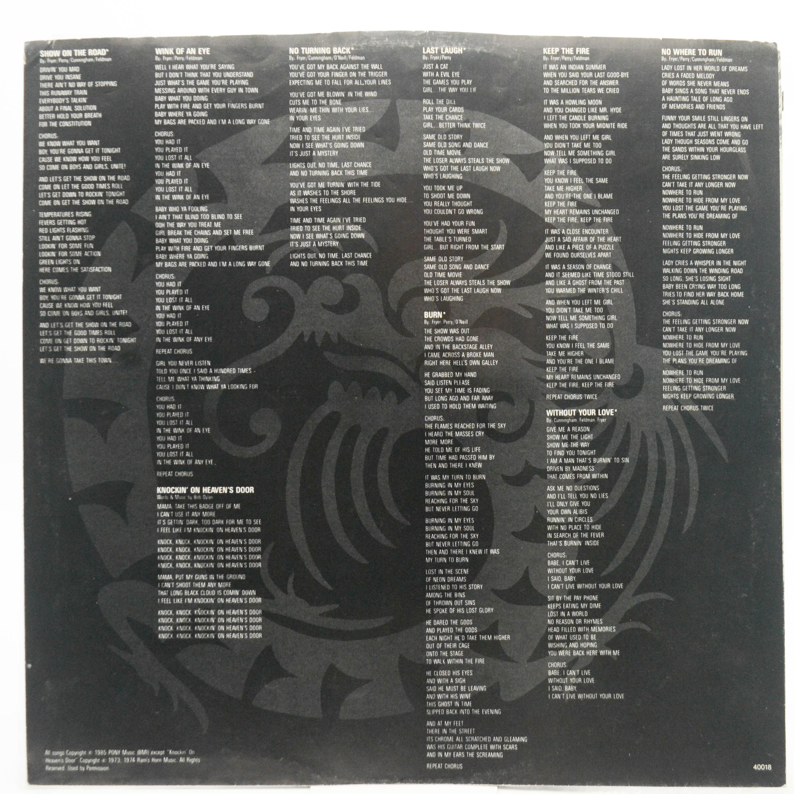 Heaven — Knockin' On Heaven's Door, 1985