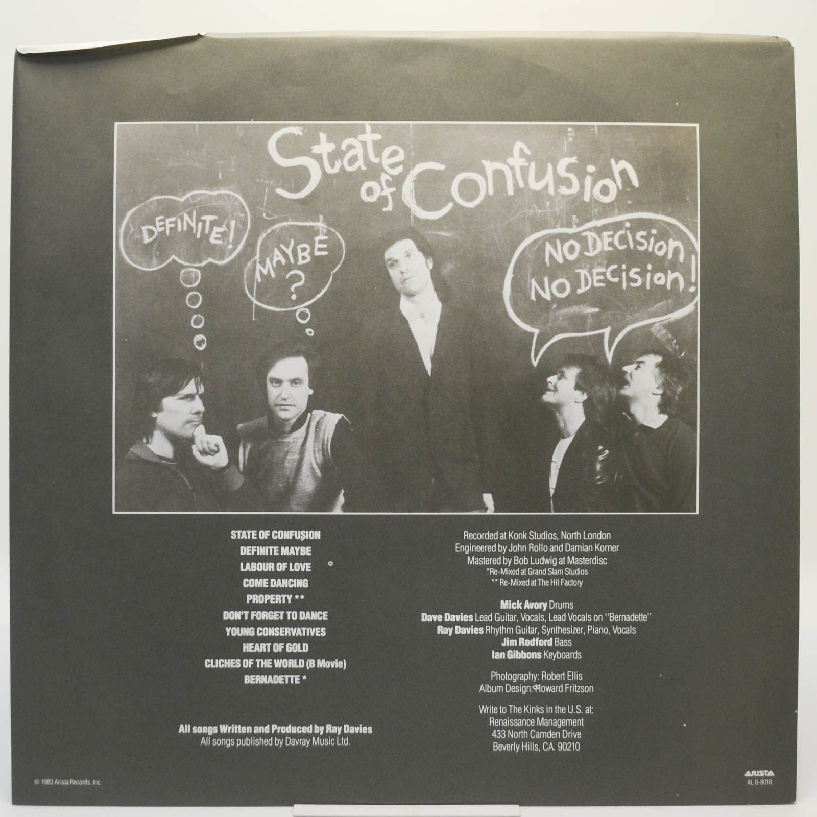 Kinks — State Of Confusion, 1983