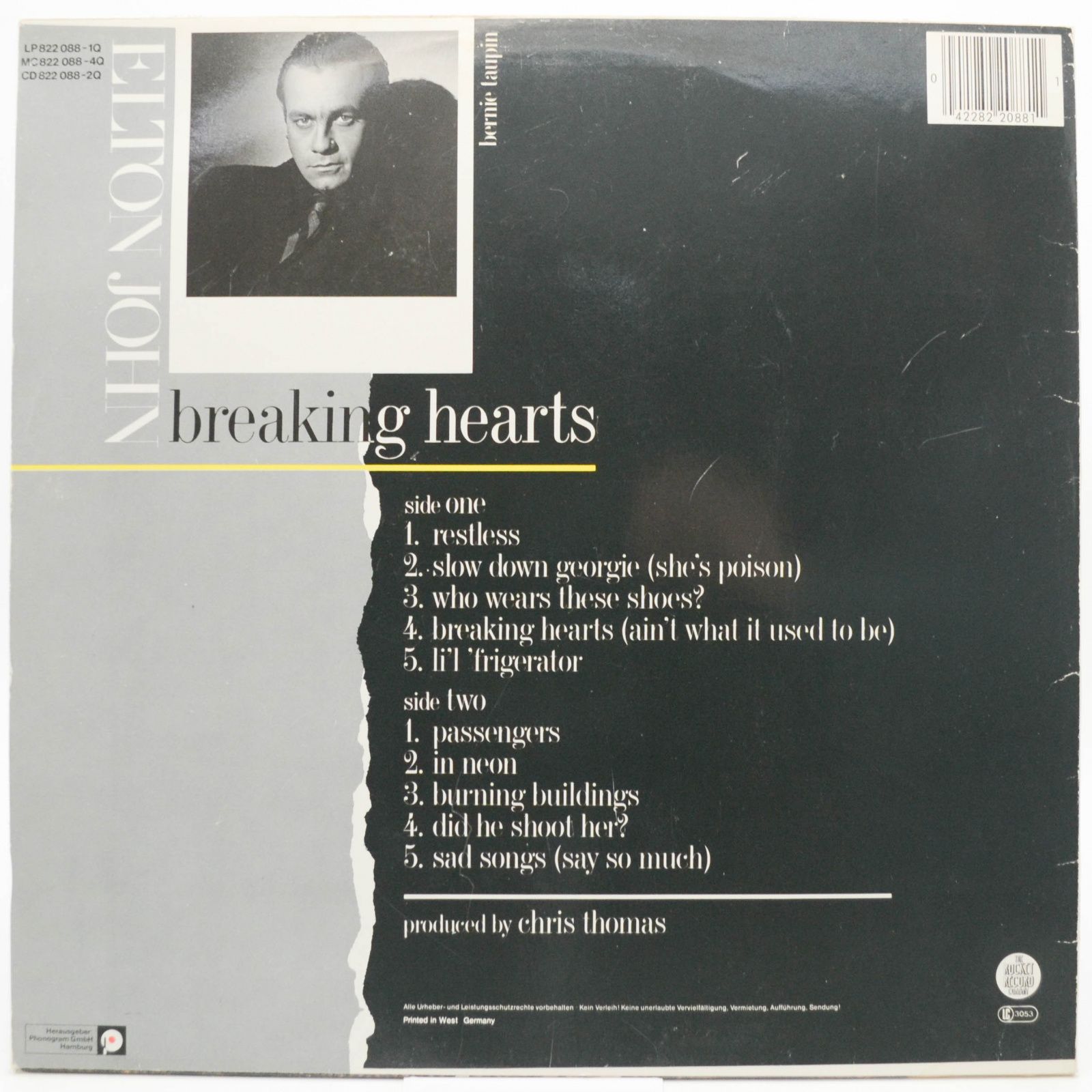 Elton John — Breaking Hearts, 1984