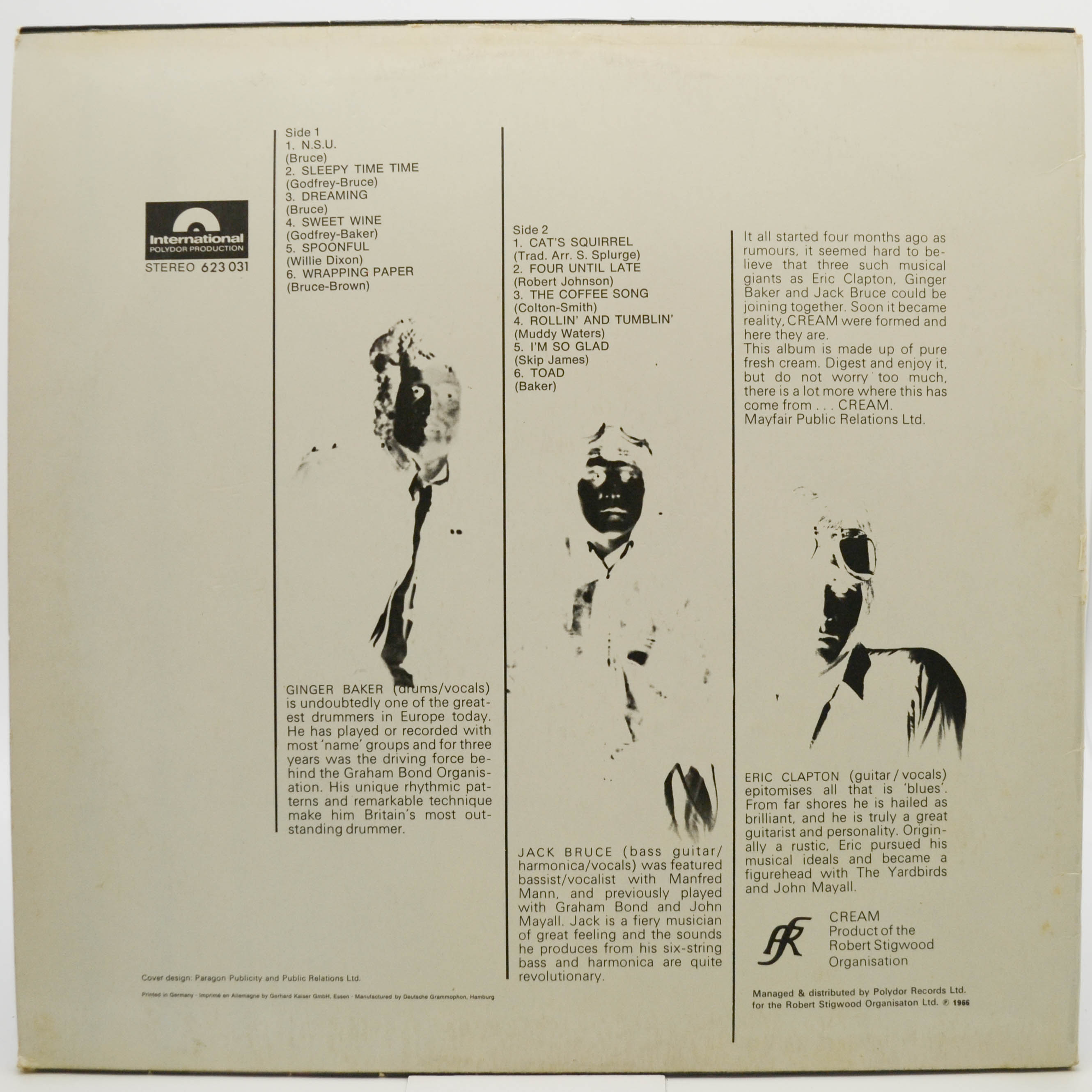 Cream — Fresh Cream, 1966