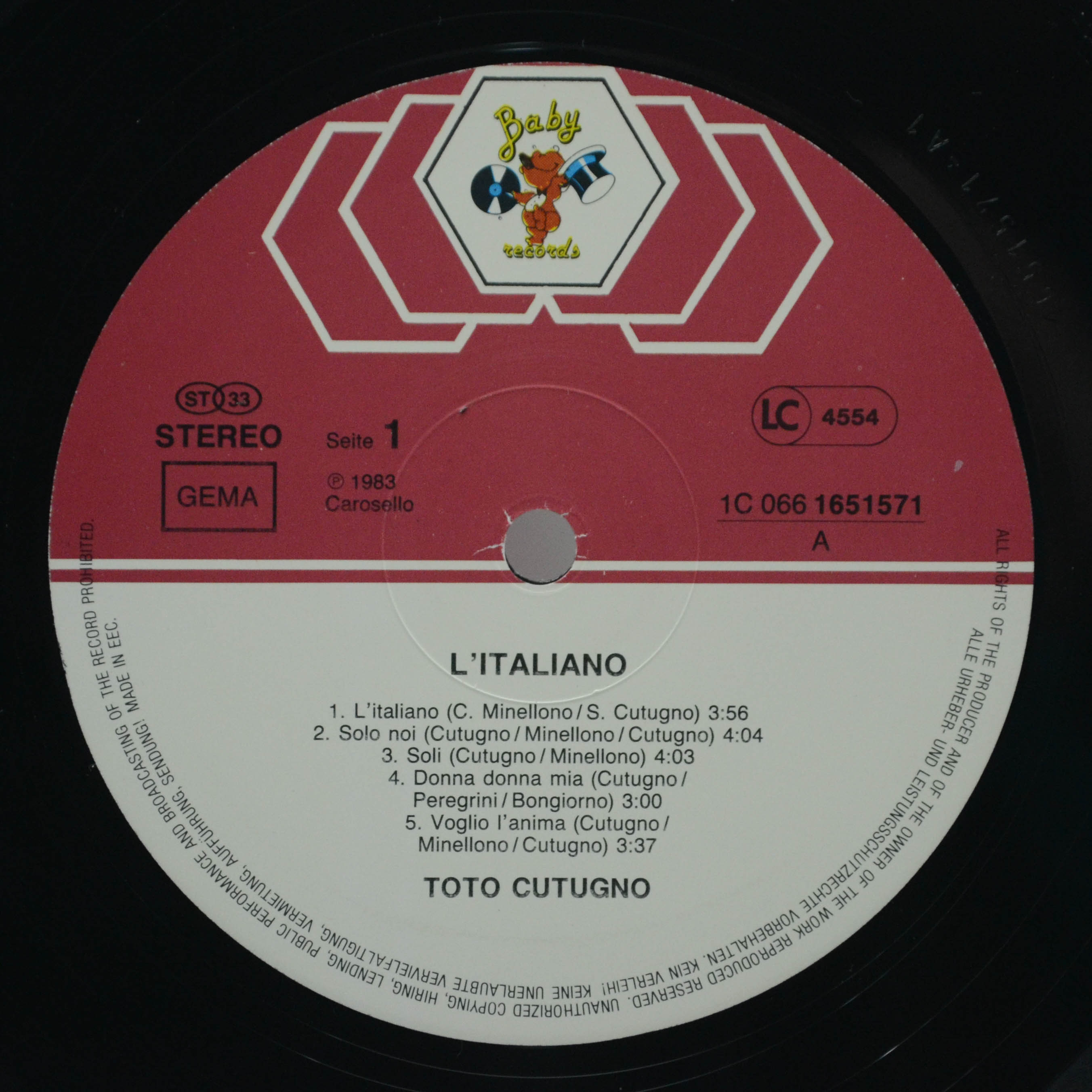 Toto Cutugno — L'Italiano, 1983