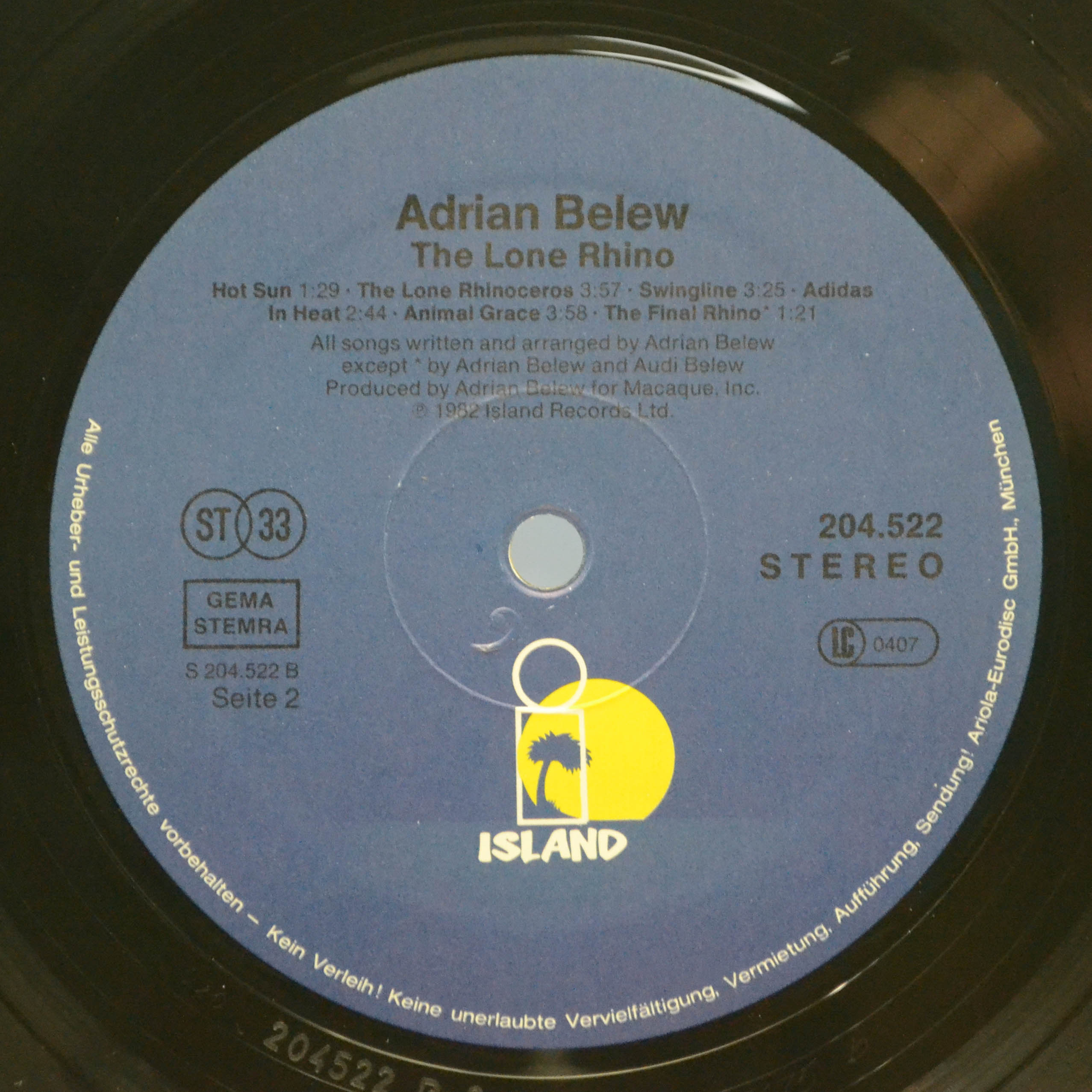 Adrian Belew — Lone Rhino, 1982