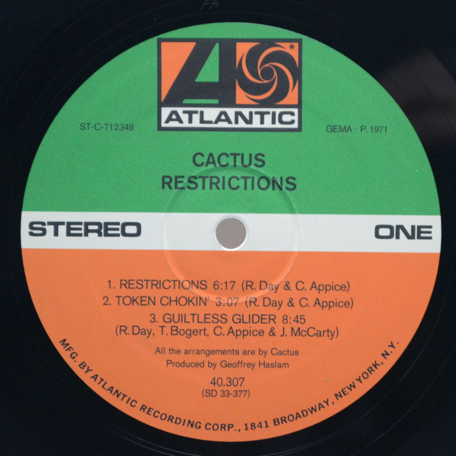 Cactus — Restrictions, 1971
