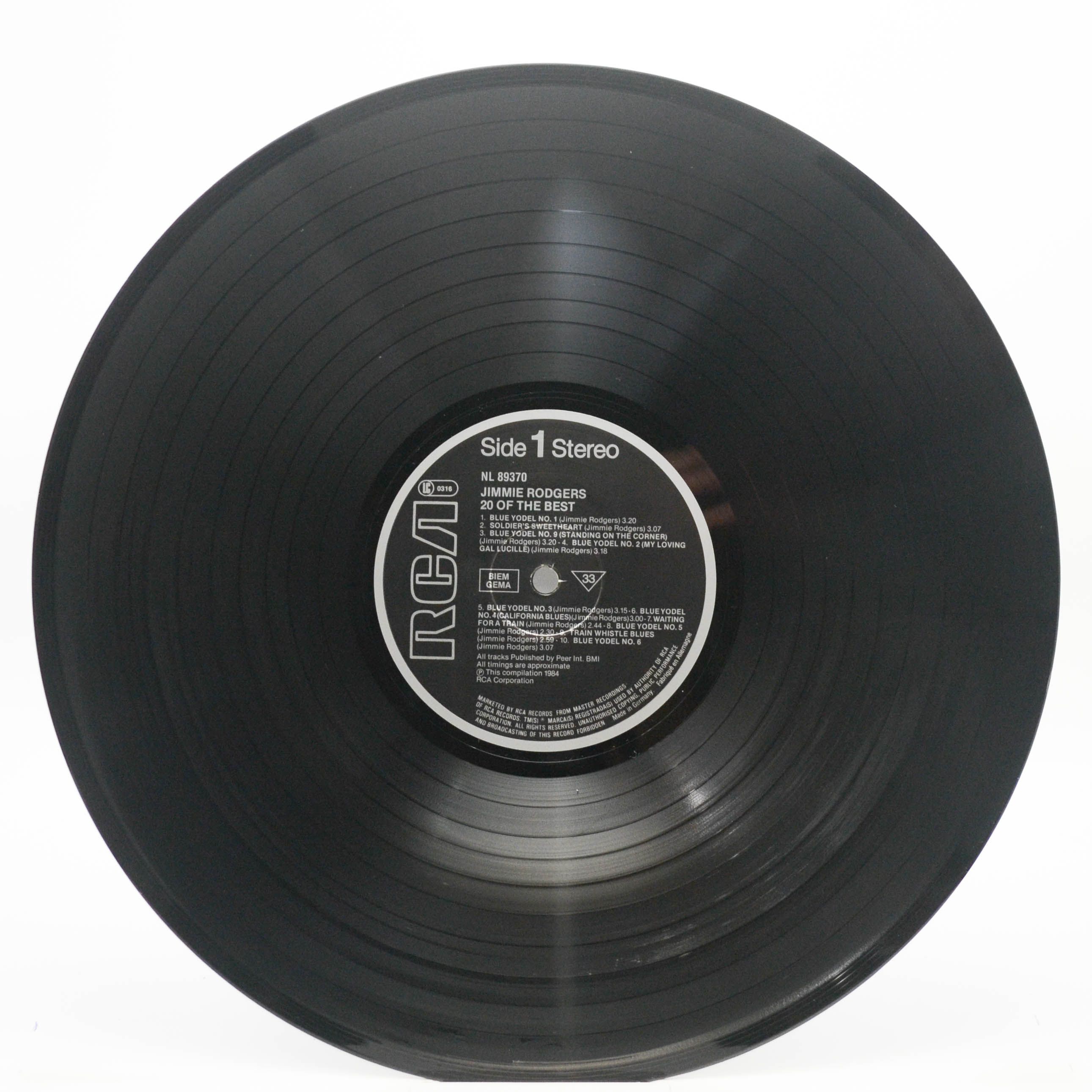 Jimmie Rodgers — 20 Of The Best, 1984